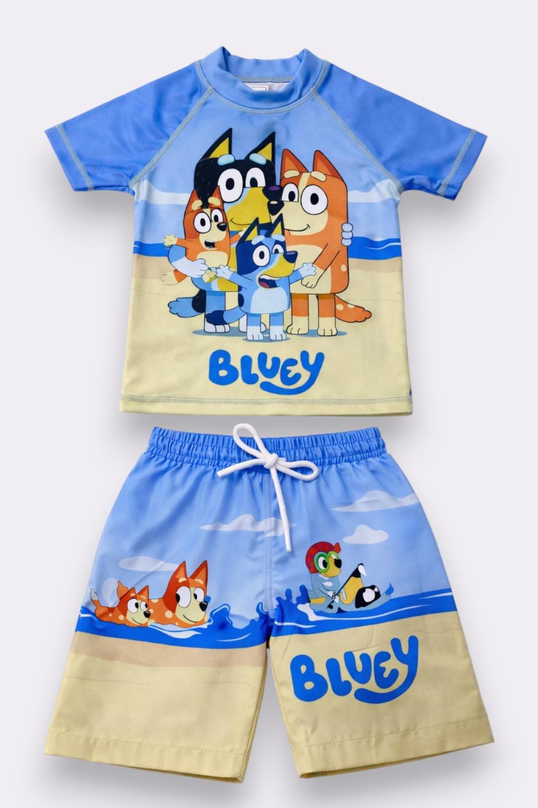 Bluey and Family Short-Sleeve Swim Set - Kids Boys (Ages 3-16)