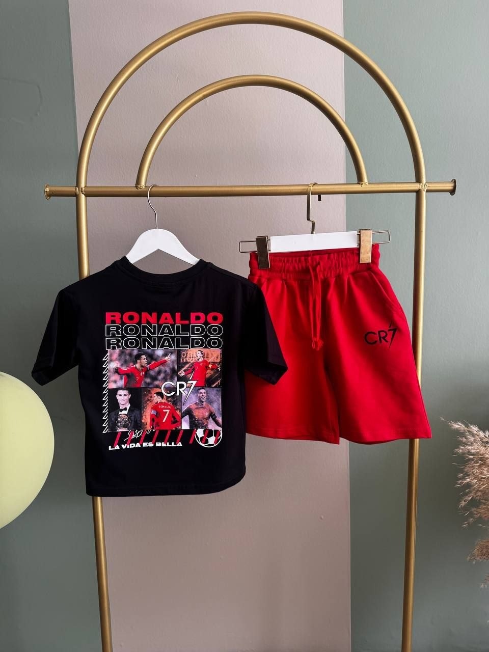 CR7 Ronaldo Two-Piece Athletic and Bold Shorts Set –– Kids Boys (Ages 3 to 10)
