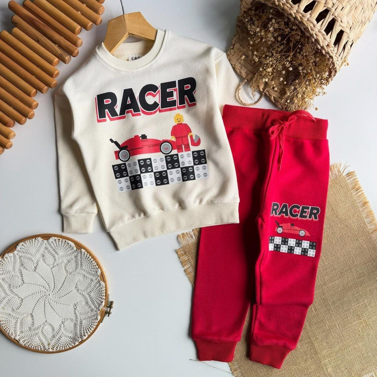 Kid Racer Two-Piece Tracksuit Set - Kids Boys (Ages 2 to 8)
