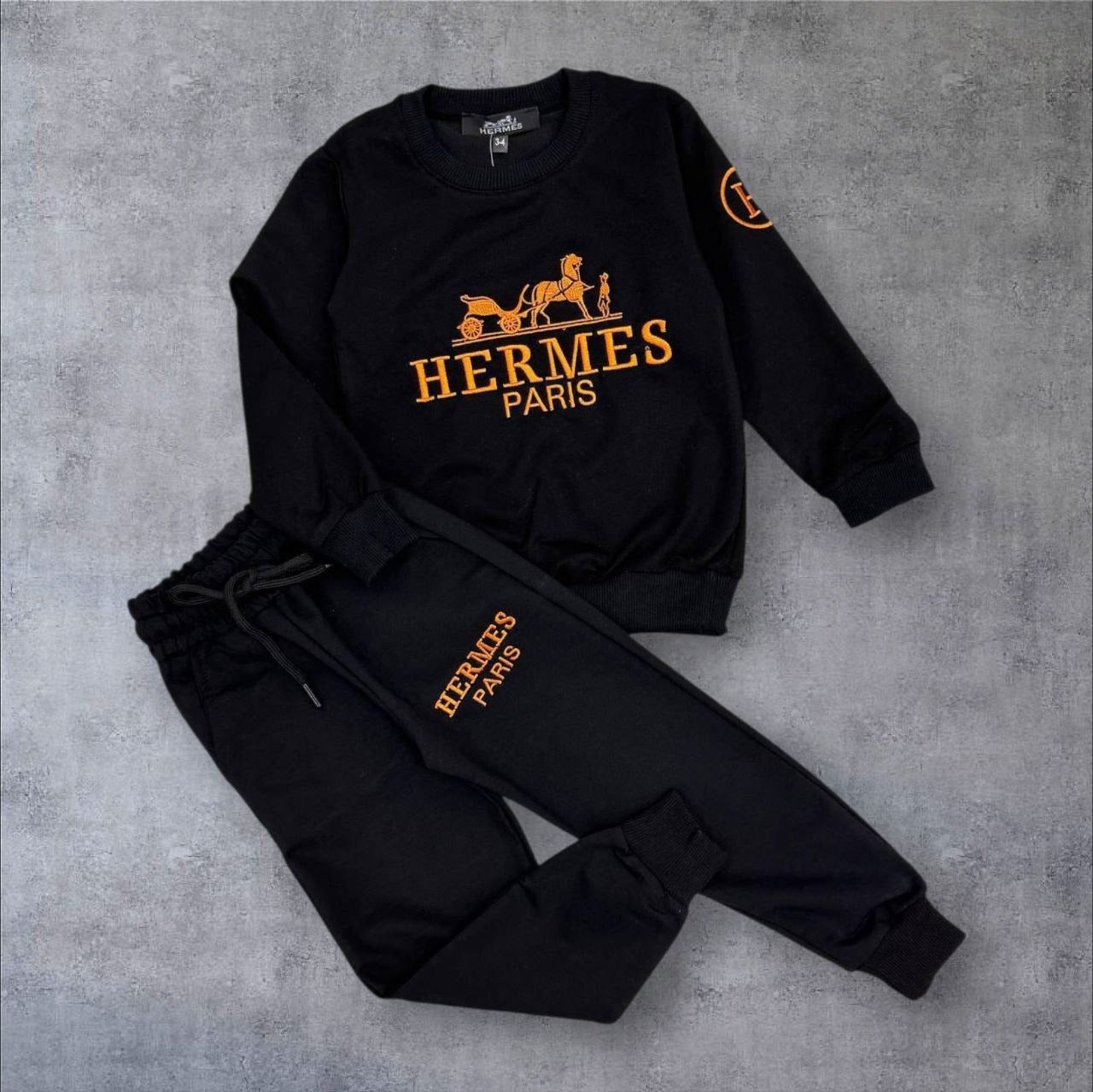 Hermès Paris Kids Luxury Tracksuit Set - Kids Boys (3 -12Y)