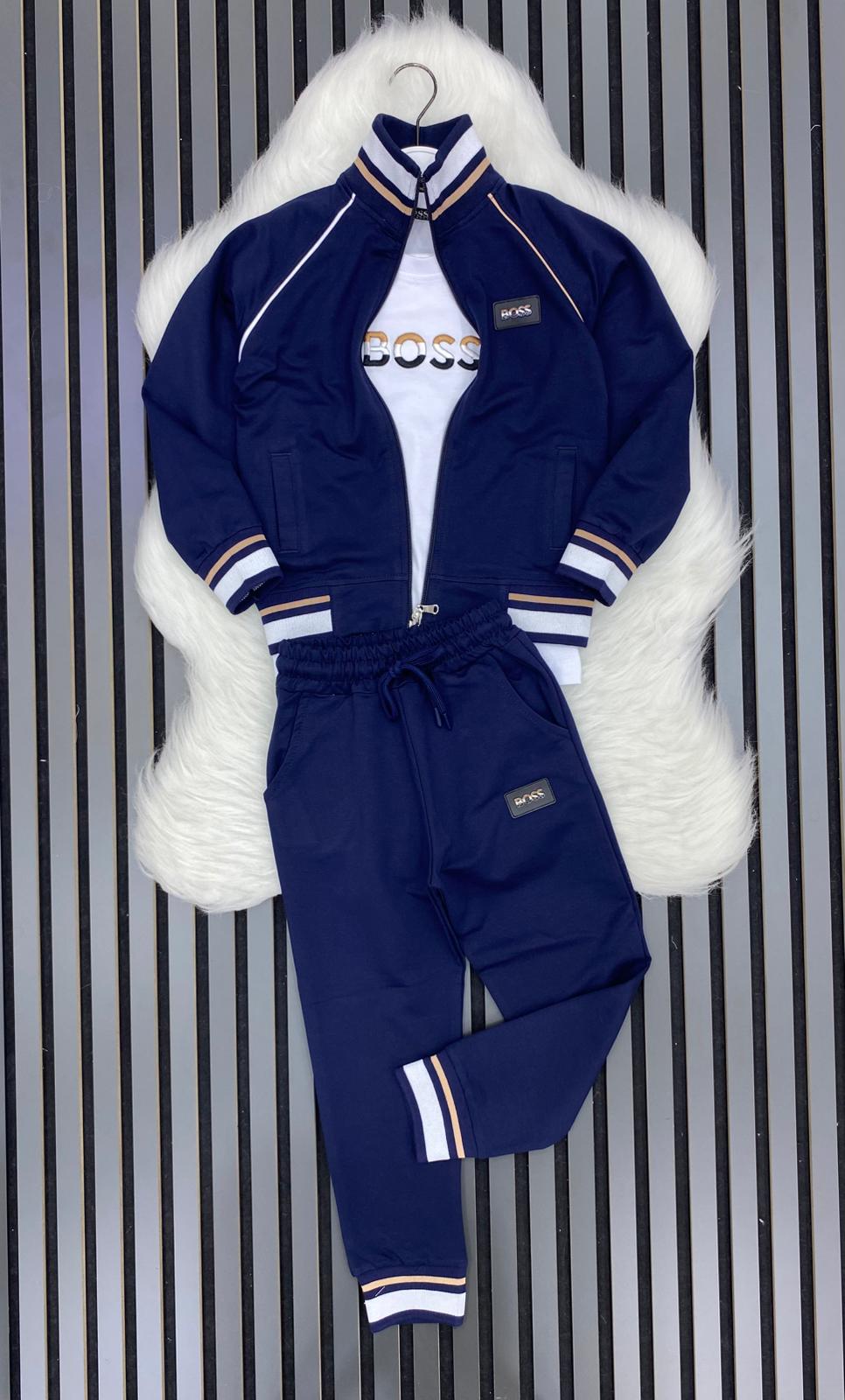 Navy Luxury 3-Piece Premium Quality Autumn Set - Kids Boys (3 -10Y)