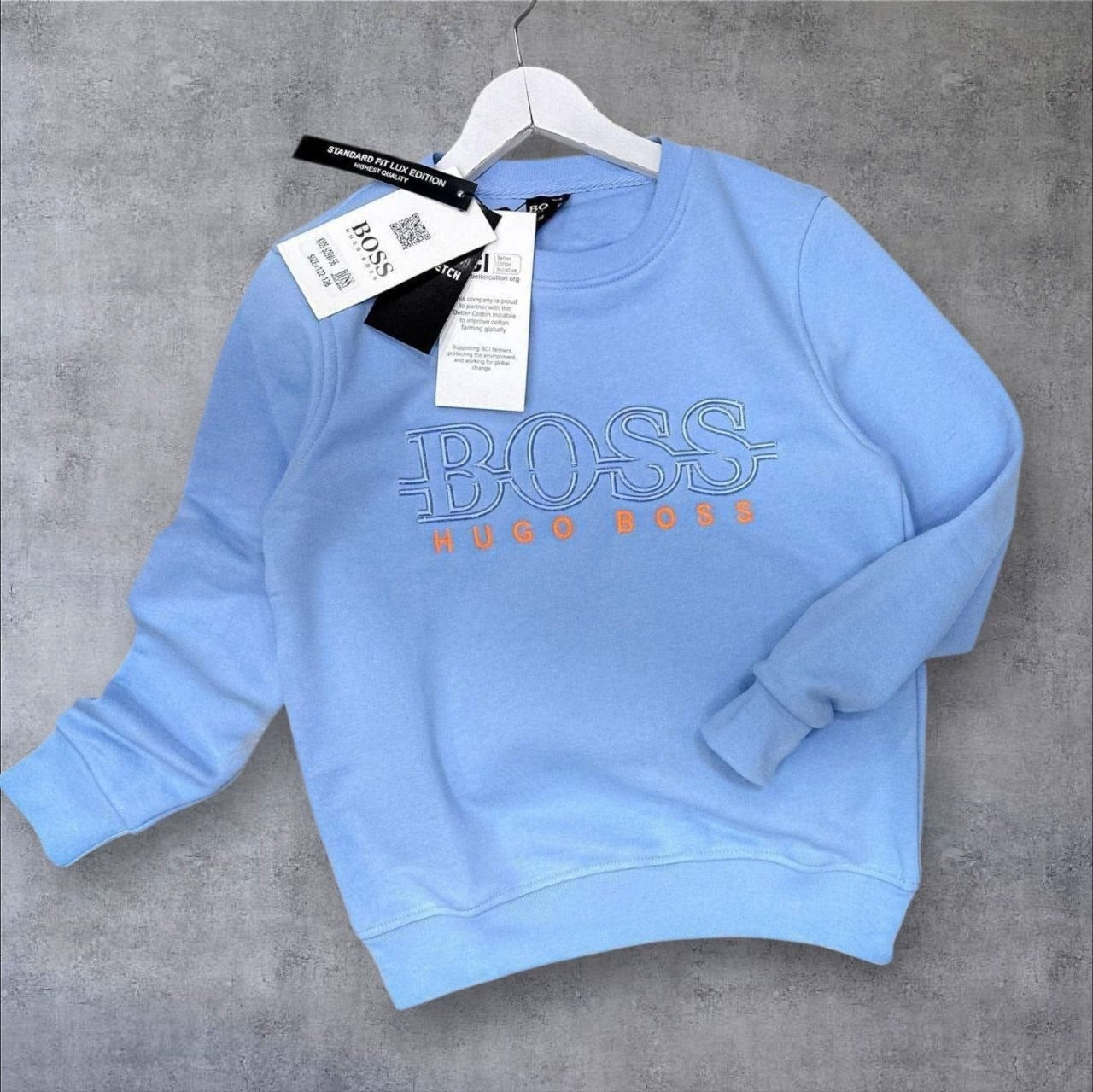 Kids Embroidered Light Blue Sweatshirt BS- Boys (2-16Y)