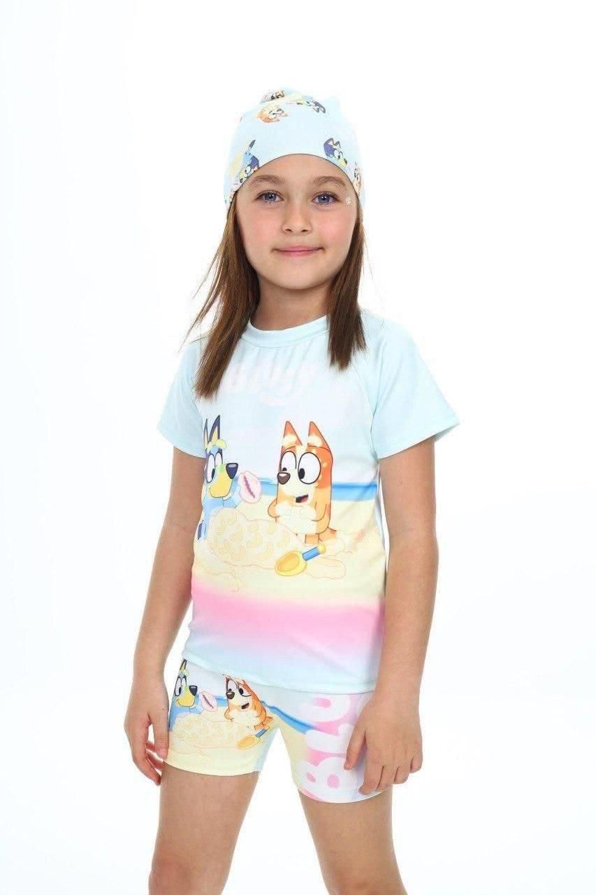 Bluey Girls' 3-Piece Swimwear Set - Kids Girls