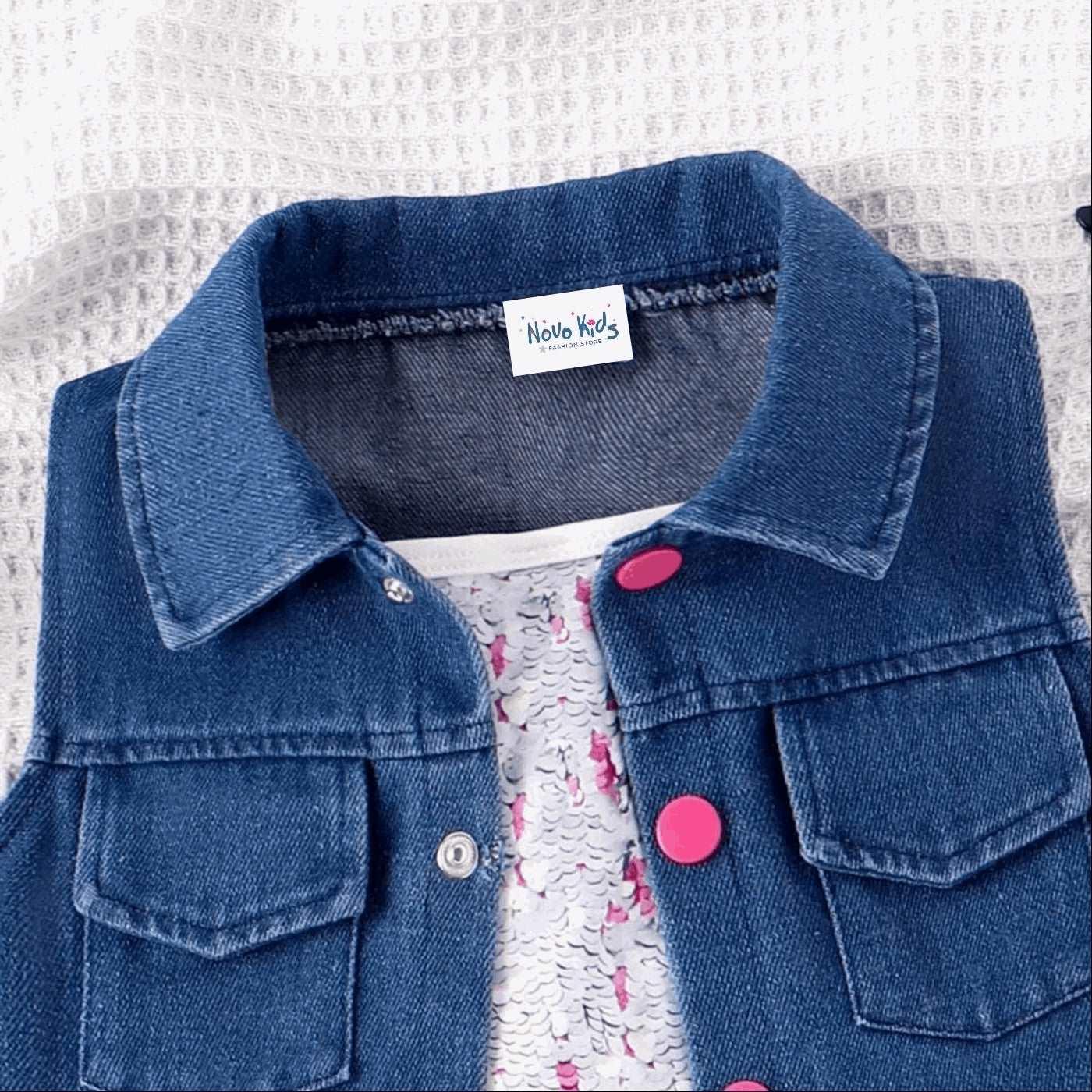 Avant-garde Lapel Suit Dress - Toddler Girl (2Pcs) - Novo Kids