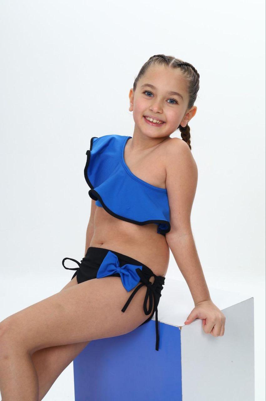 Girls’ Ruffle Bow Bikini Set – 2-Piece Swimwear - Kids Girl