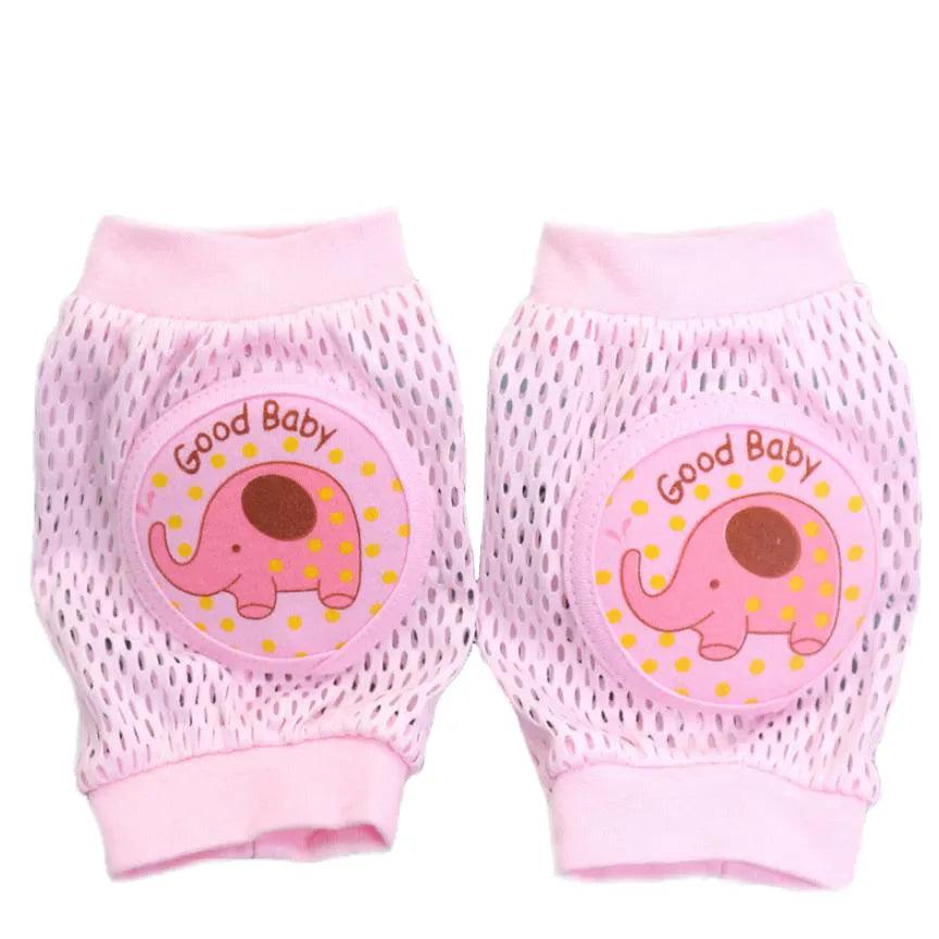 Multi-Colored Mesh Sponge Knee Protectors with Elephant Pattern - Baby Boy/Girl - Novo Kids