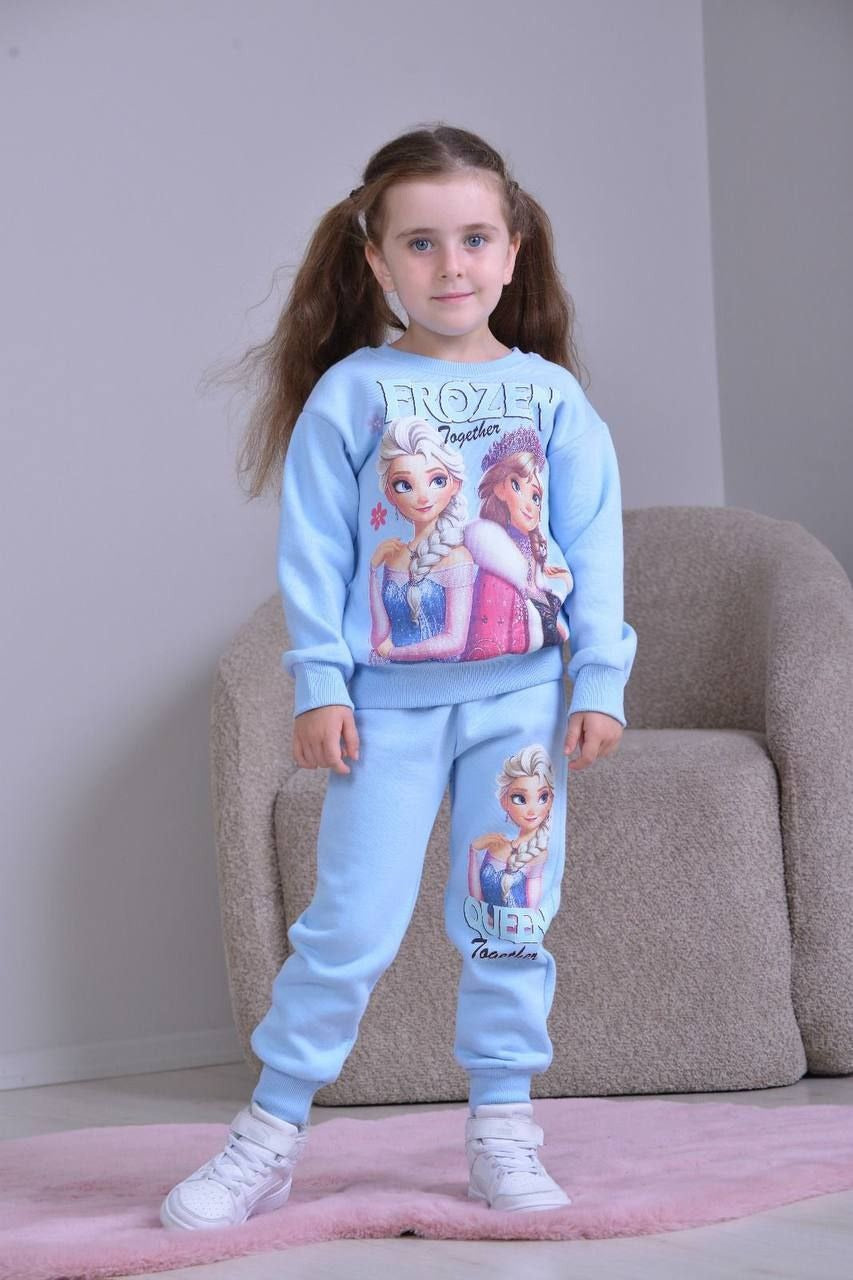 Frozen Girls’ Sweatshirt and Jogger Tracksuit Set (Fleece Inside) - Kids Girls (2PCs)