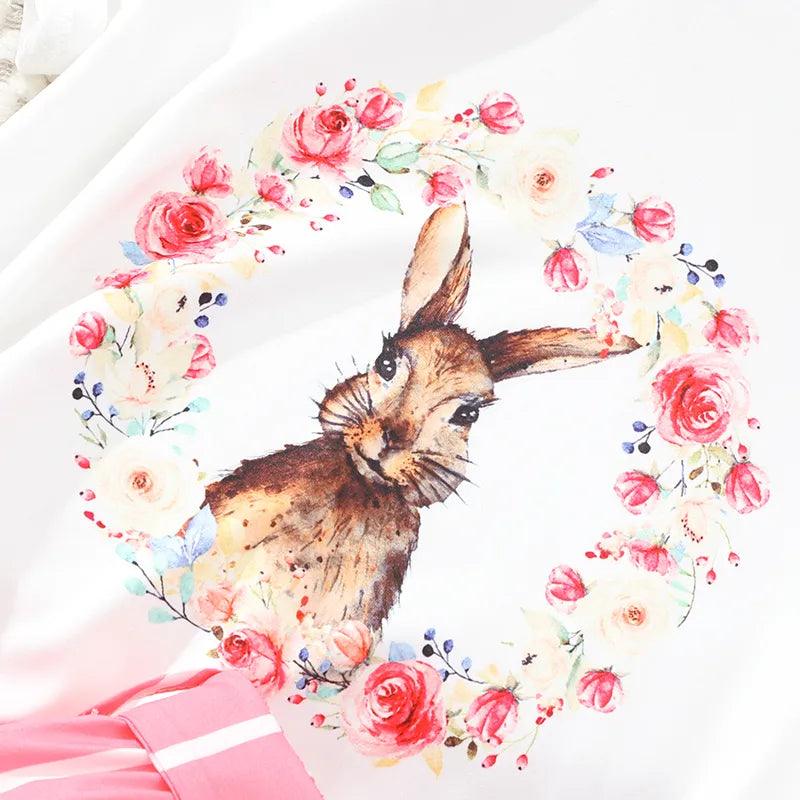 Childlike Animal Pattern Rabbit Bandage Set - Kids Girl (3Pcs) - Novo Kids