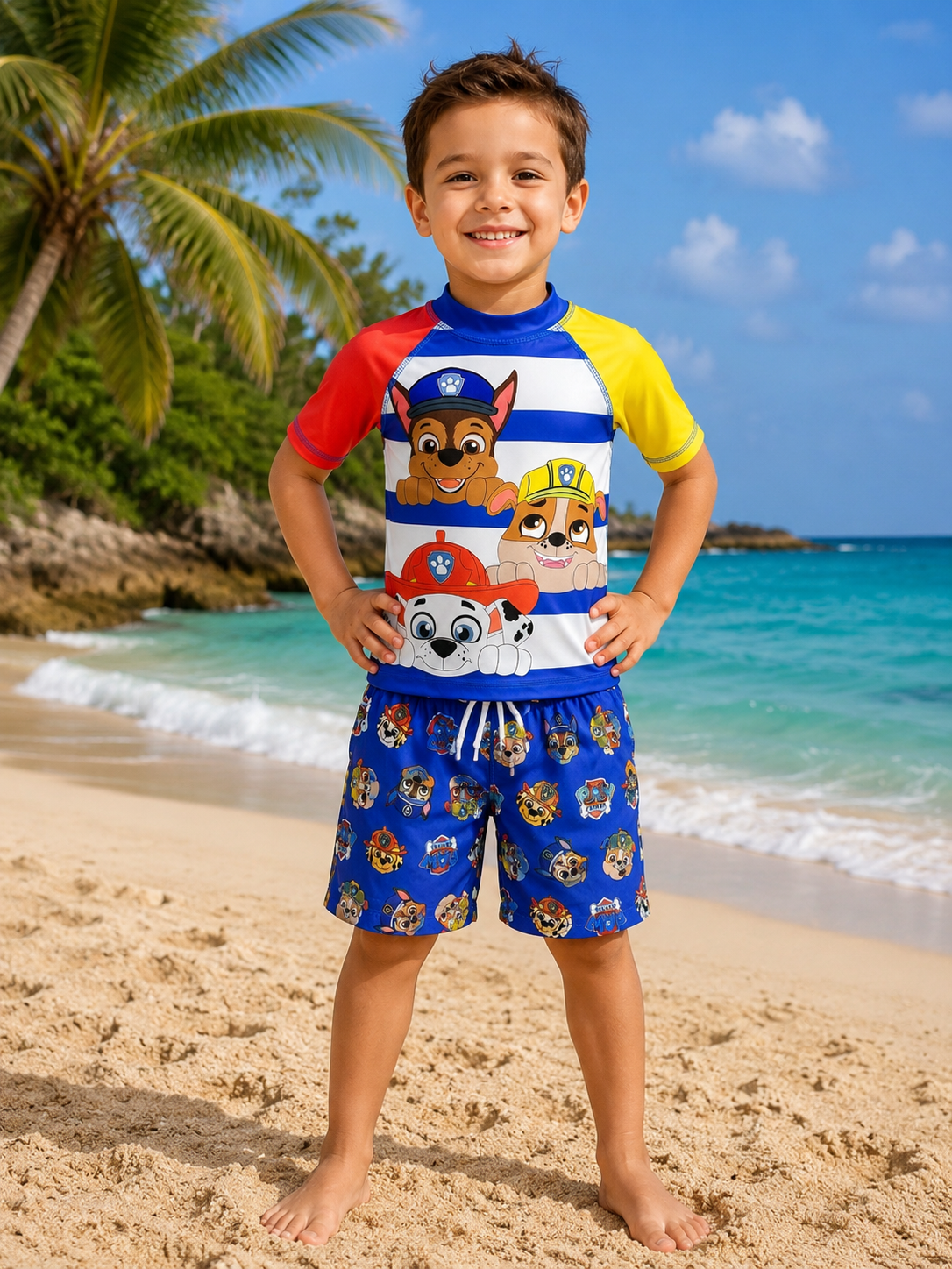PAW Patrol Pups Short-Sleeve Swim Set - Kids Boys (Ages 3-10)