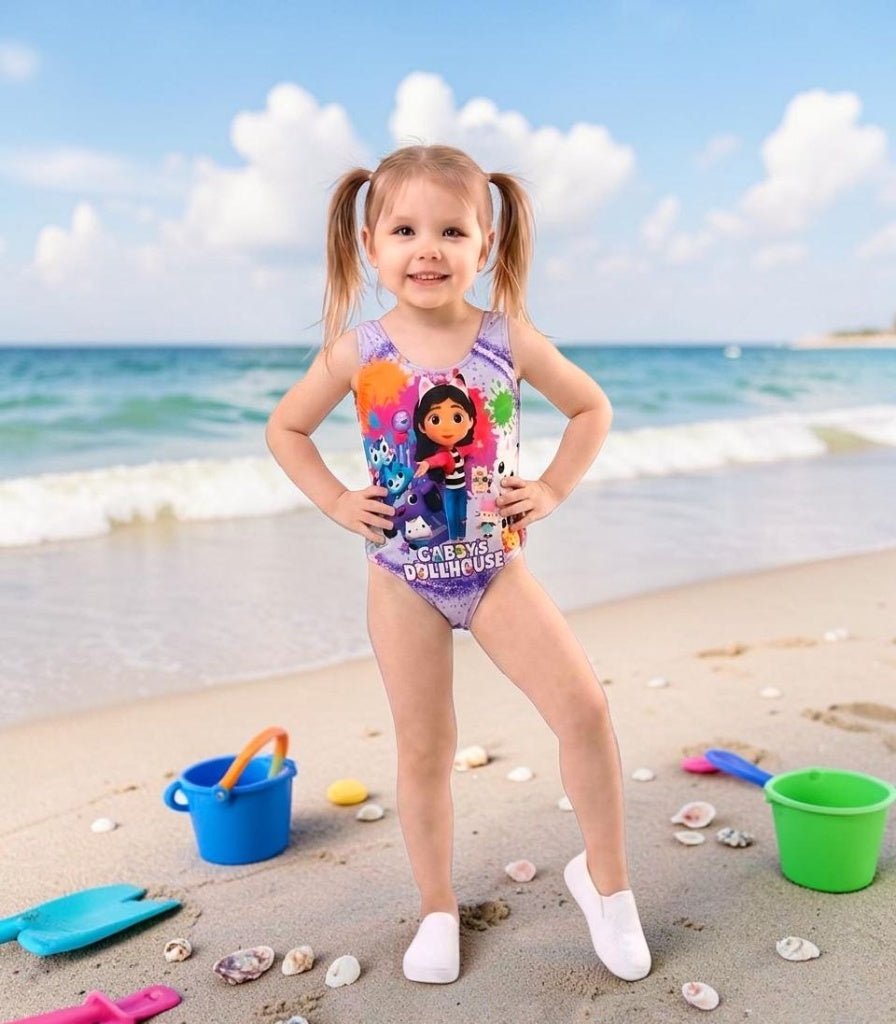 Gabby's Dollhouse One-Piece Swimsuit - Kids Girls (Ages 2-8)