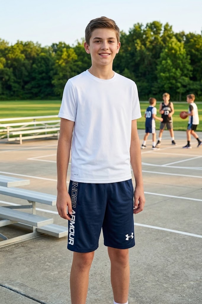 Under Armour Athletic Performance Boys' Shorts  – Dark Blue - Kids Boys (Ages 8-16Y)