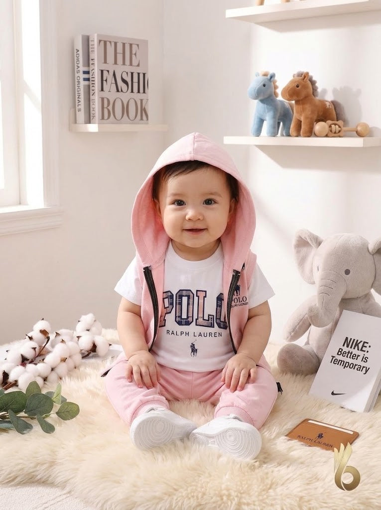 Baby Girls' Polo Ralph Lauren 3-Piece Hooded Set - Baby Girls (6 to 24M)