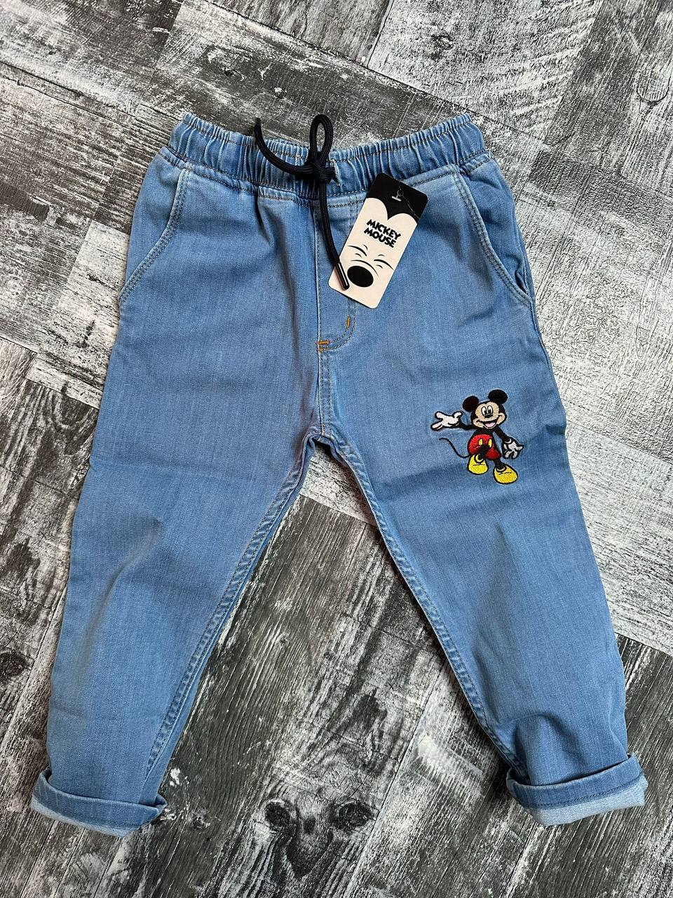 Disney Mickey Mouse Kids' Jogger Jeans – Light Blue - Kids Boys