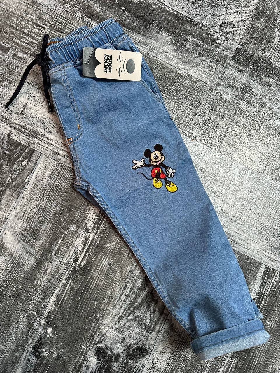 Disney Mickey Mouse Kids' Jogger Jeans – Light Blue - Kids Boys