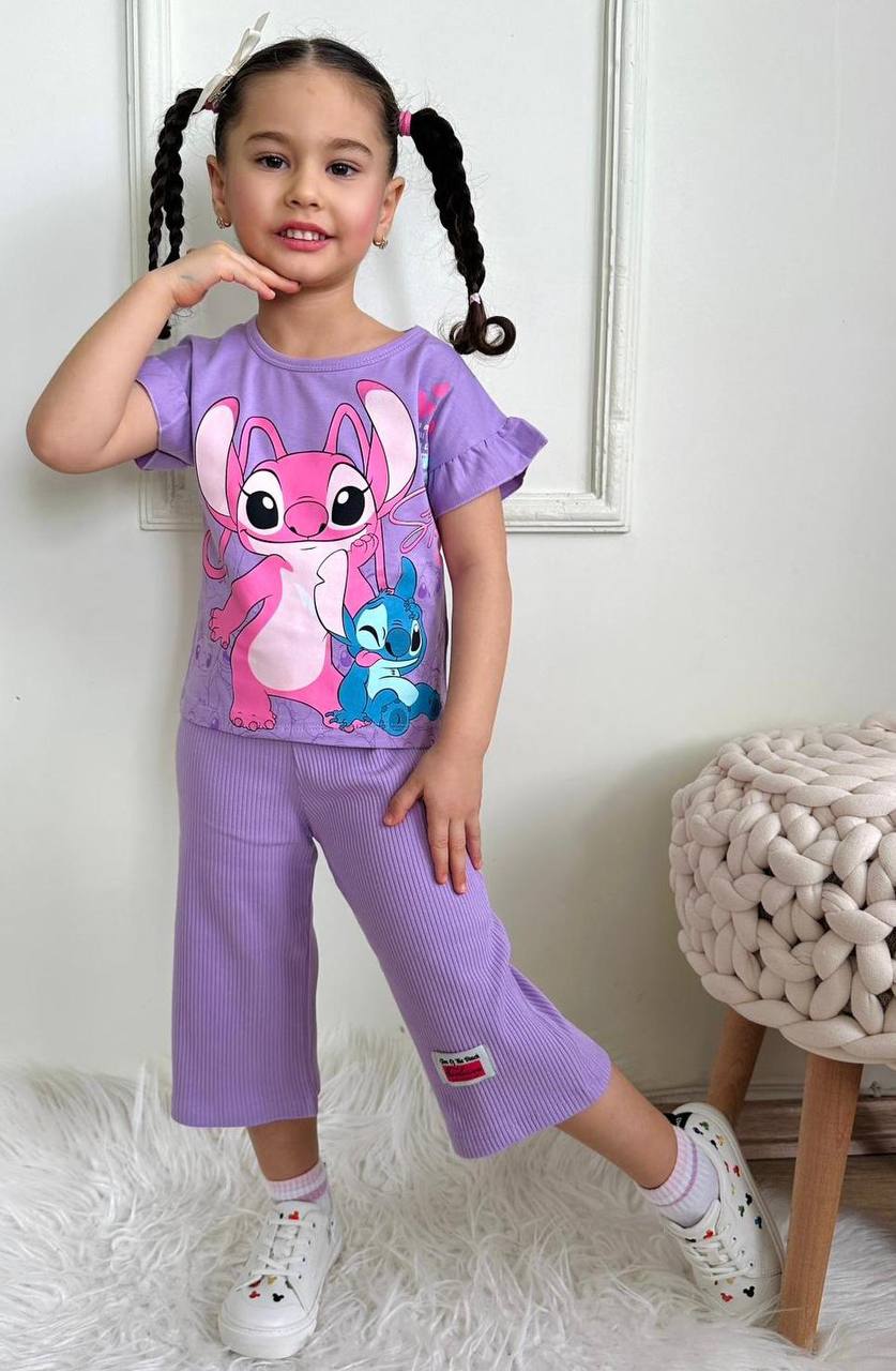 Angel & Stitch “Tropical Cuties” Girls Outfit Set - Kids Girls (2PCs)