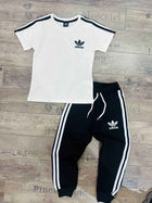 Adidas Kids’ T-Shirt and Jogger Set – Black & White - Kids Boys