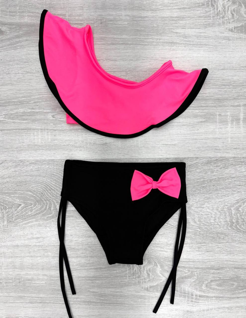 Girls’ Ruffle Bow Bikini Set – 2-Piece Swimwear - Kids Girl