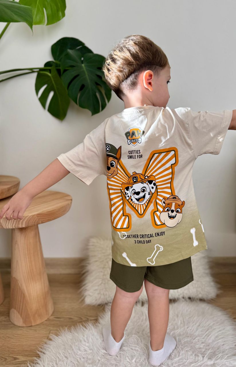 PAW Patrol Character T-Shirt and Shorts Set for Boys - Kids Boys