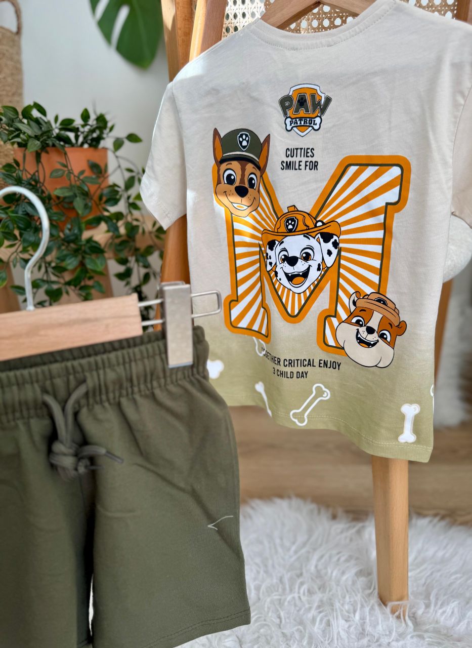 PAW Patrol Character T-Shirt and Shorts Set for Boys - Kids Boys