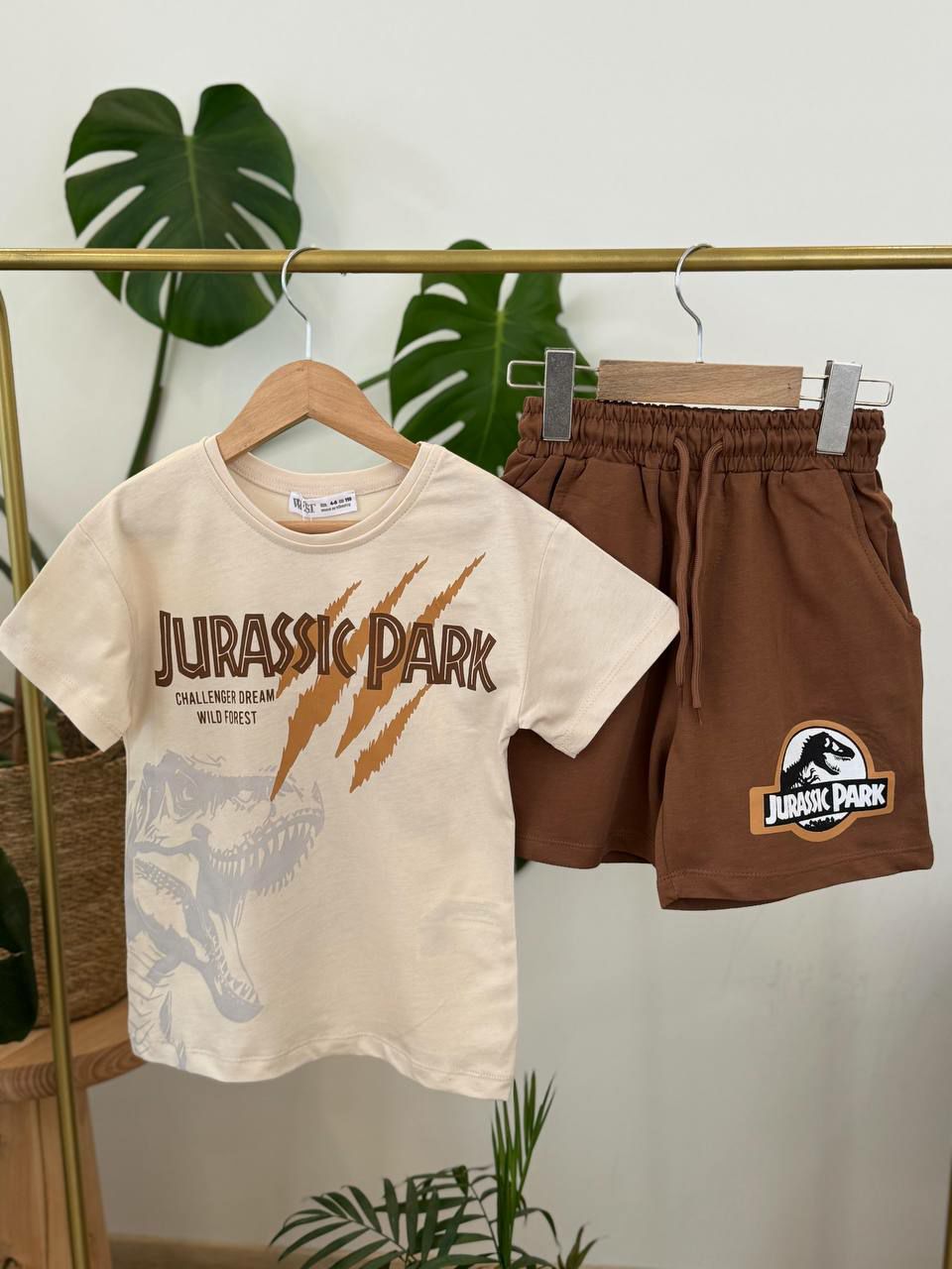 Jurassic Park T-Shirt and Shorts Set for Boys - Kids Boys