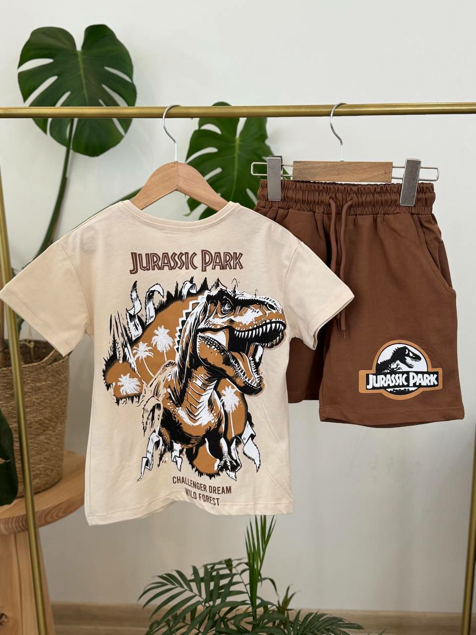 Jurassic Park T-Shirt and Shorts Set for Boys - Kids Boys