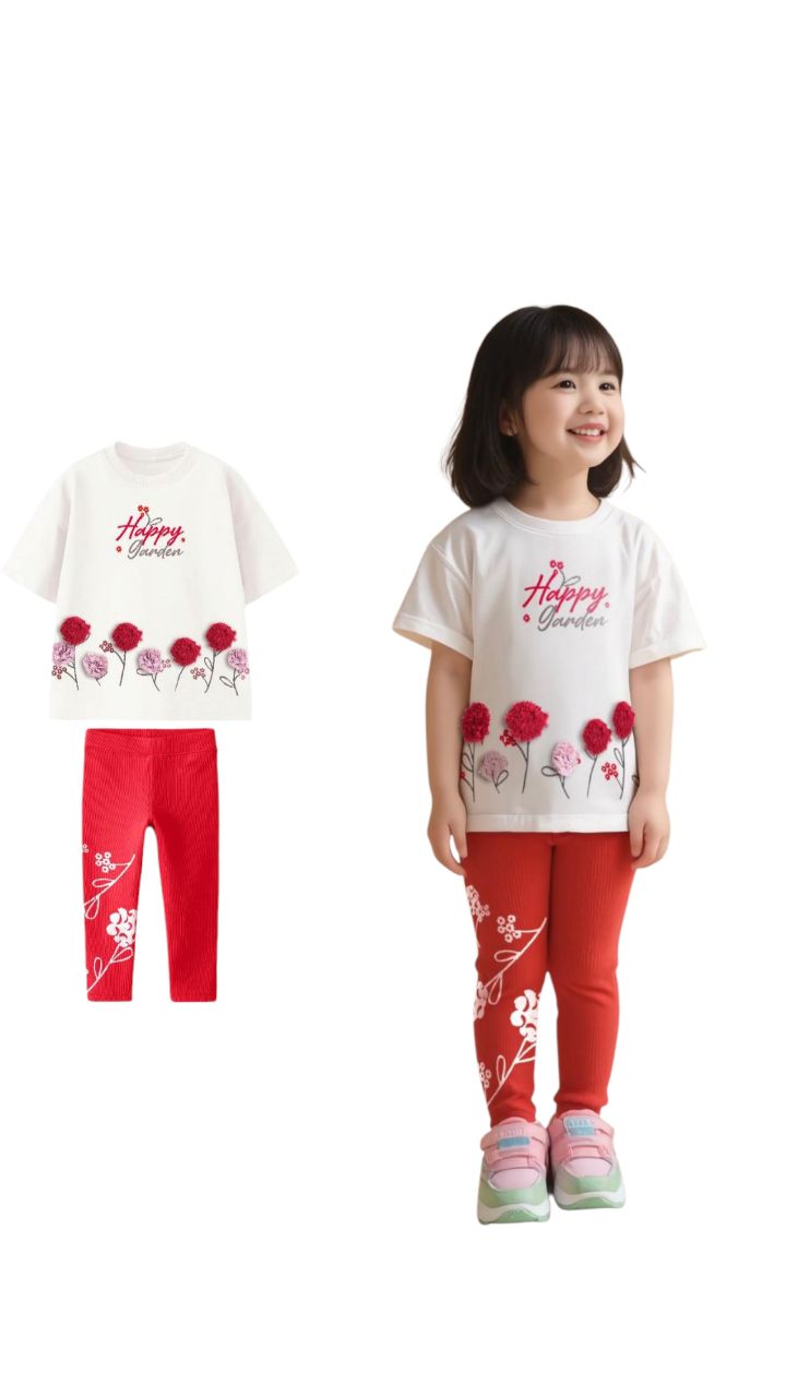 Happy Garden Girls’ Floral Set - Kids Girls