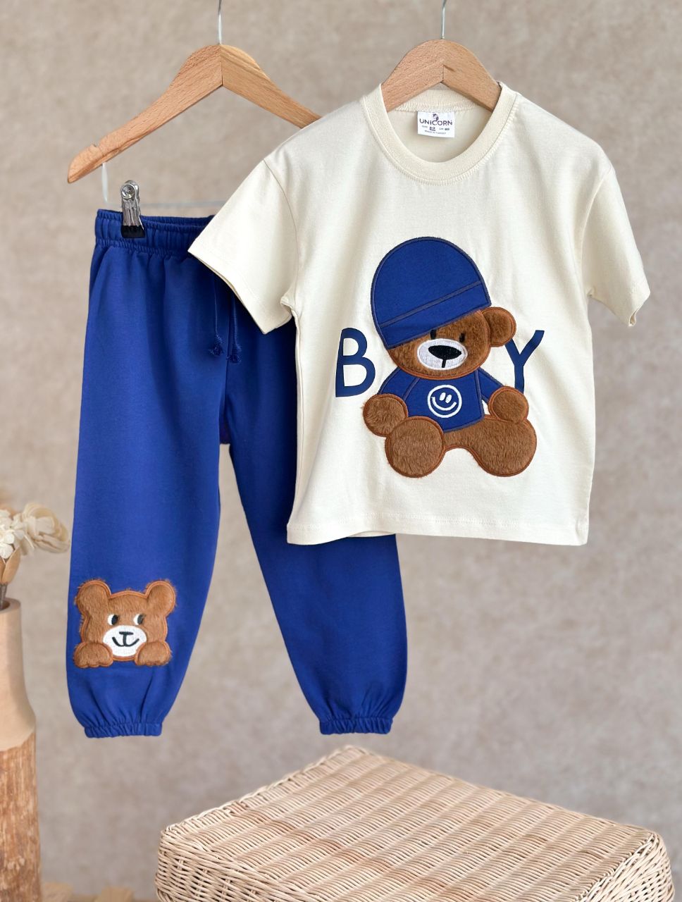Cool Teddy Bear T-Shirt and Jogger Set for Boys - Kids Boys