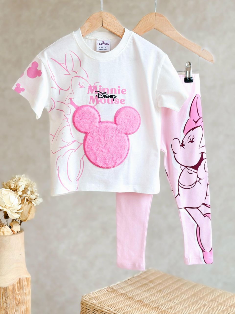Girls' Disney Minnie Mouse 2-Piece Set – T-Shirt and Leggings- Kids Girls