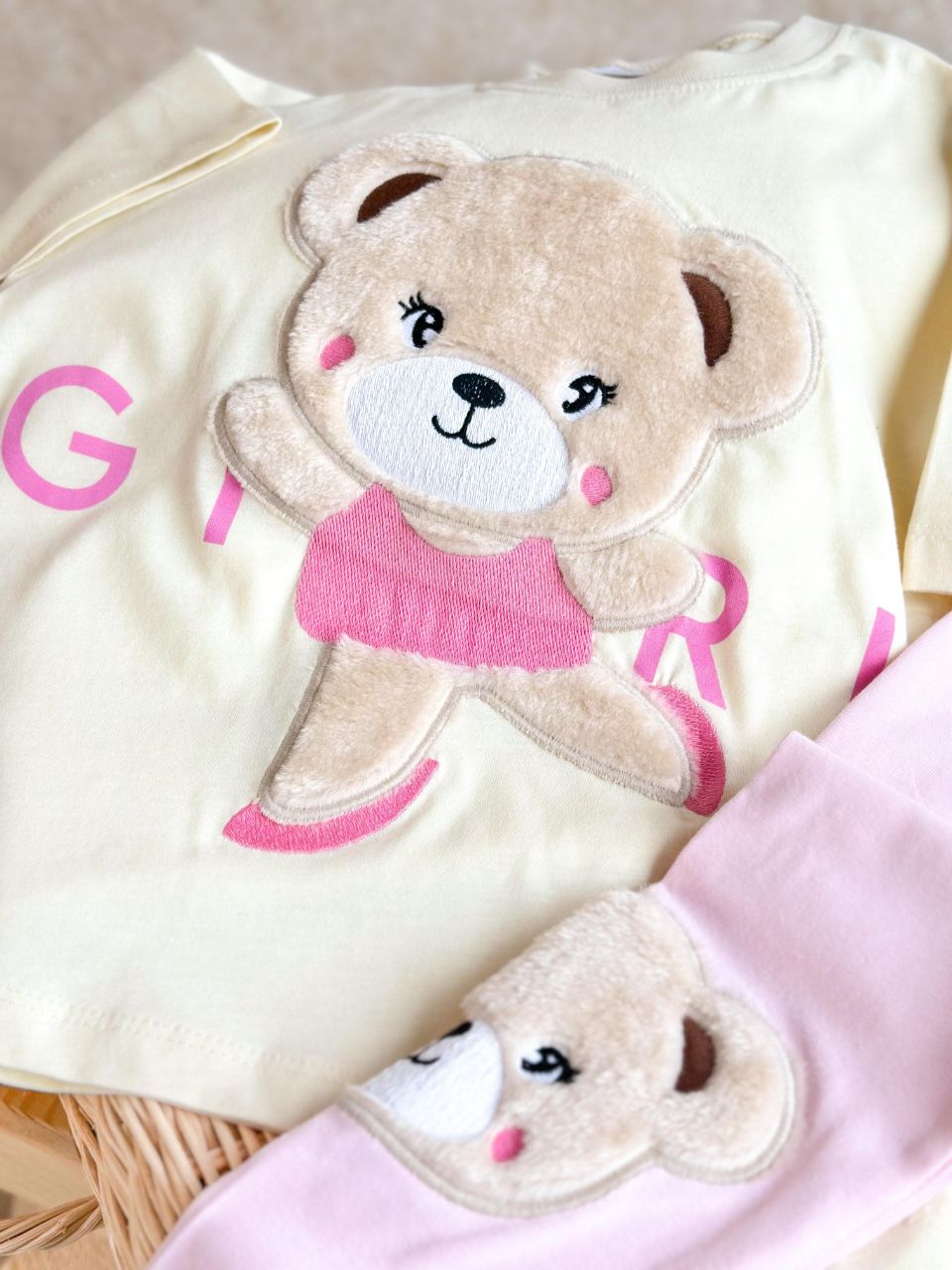 Teddy Bear T-Shirt and Leggings Set for Girls 2-Piece Set - Kids Girls