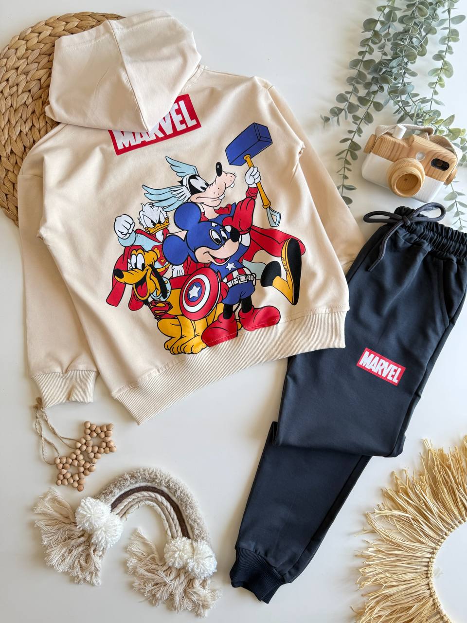 Marvel little Superhero Kids Boys hooded Cotton Set - Kids Boys (2PCs)