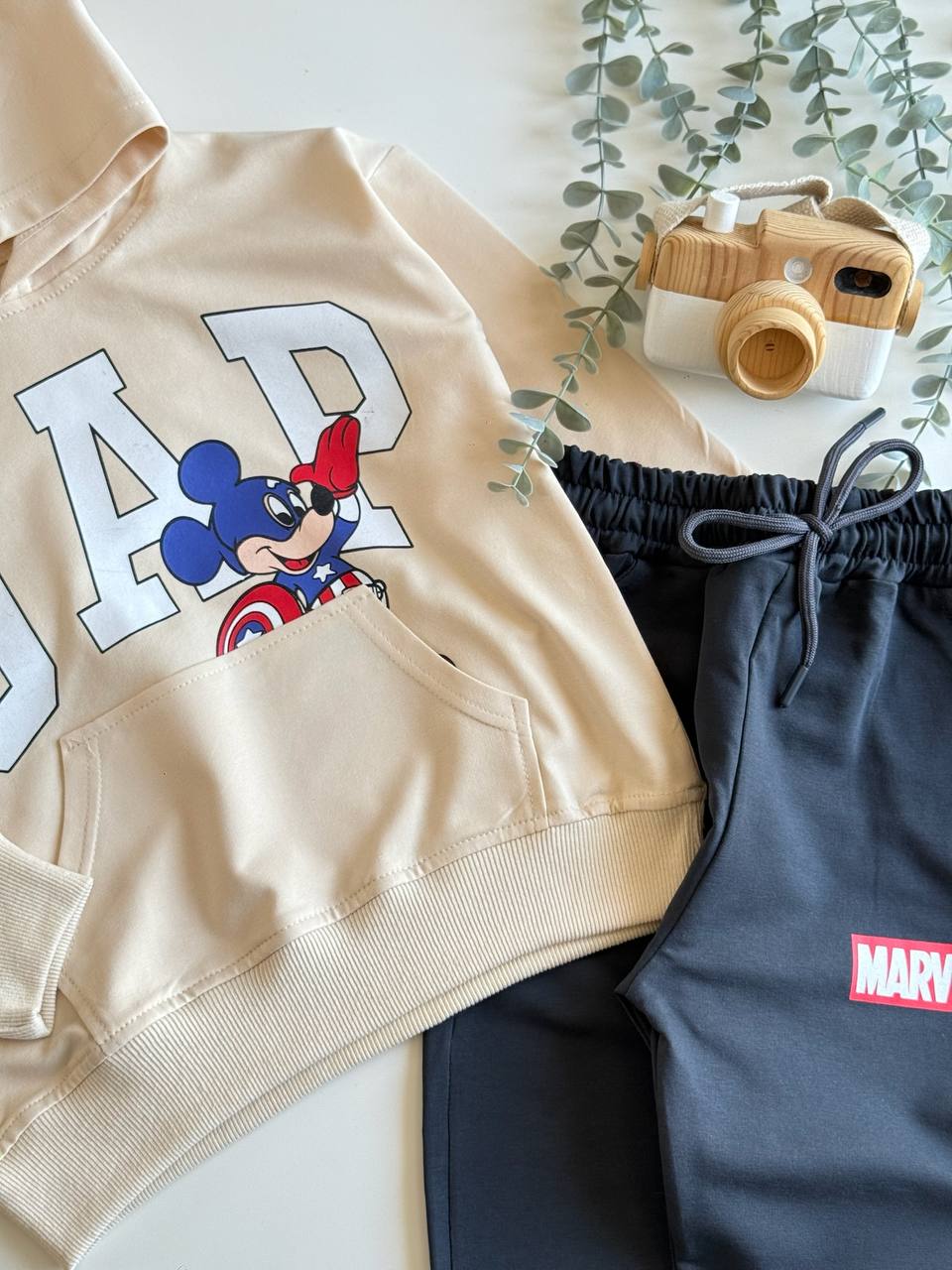 Marvel little Superhero Kids Boys hooded Cotton Set - Kids Boys (2PCs)