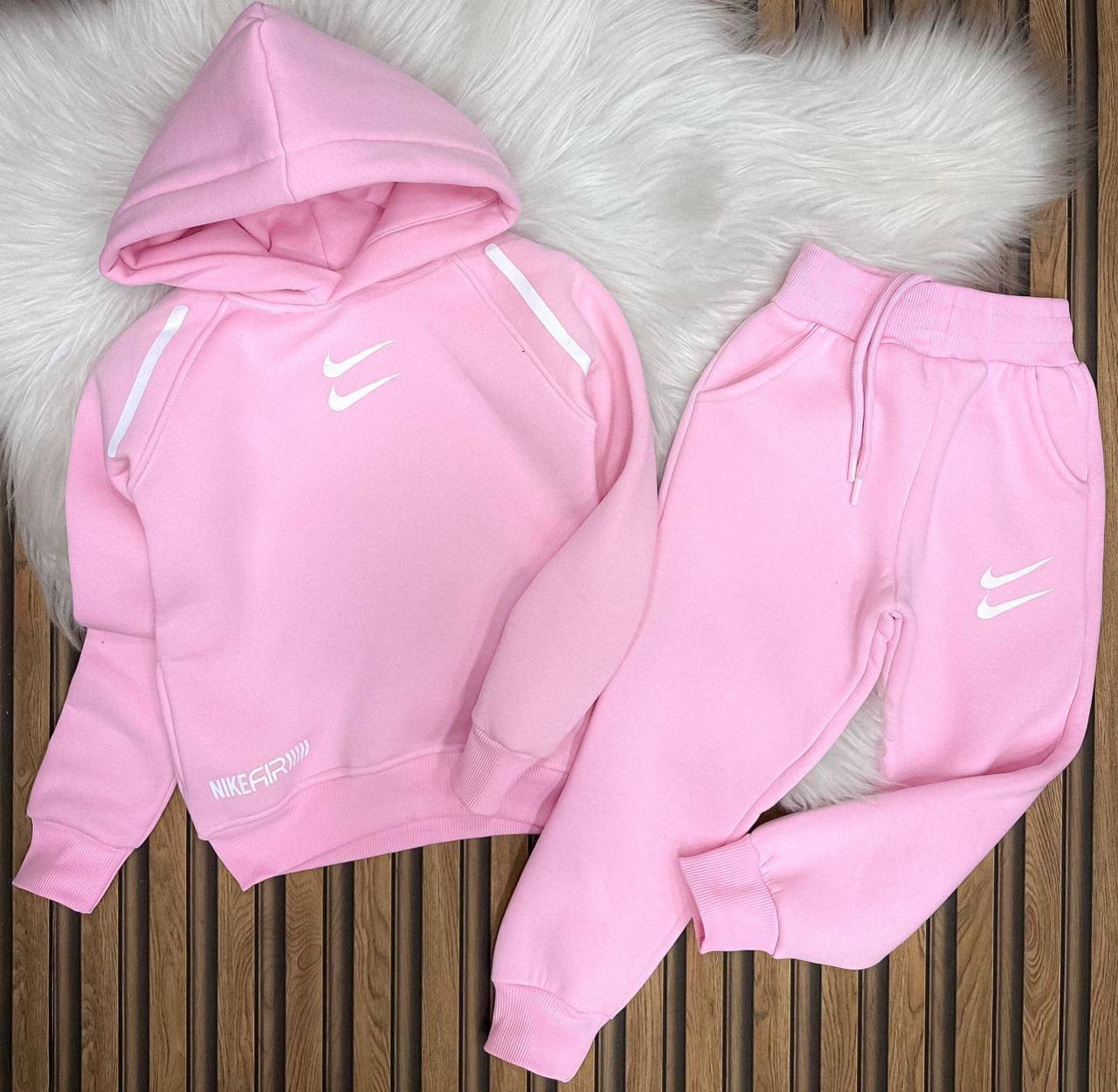 Nike  Hoodie and Joggers Tracksuit Set (Fleece Inside) - Kids/Teens Girls (2PCs)