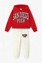 San Diego Pier Hoodie Joggers 2 Piece Tracksuit Set - Kids/Teens Girls (2PCs)