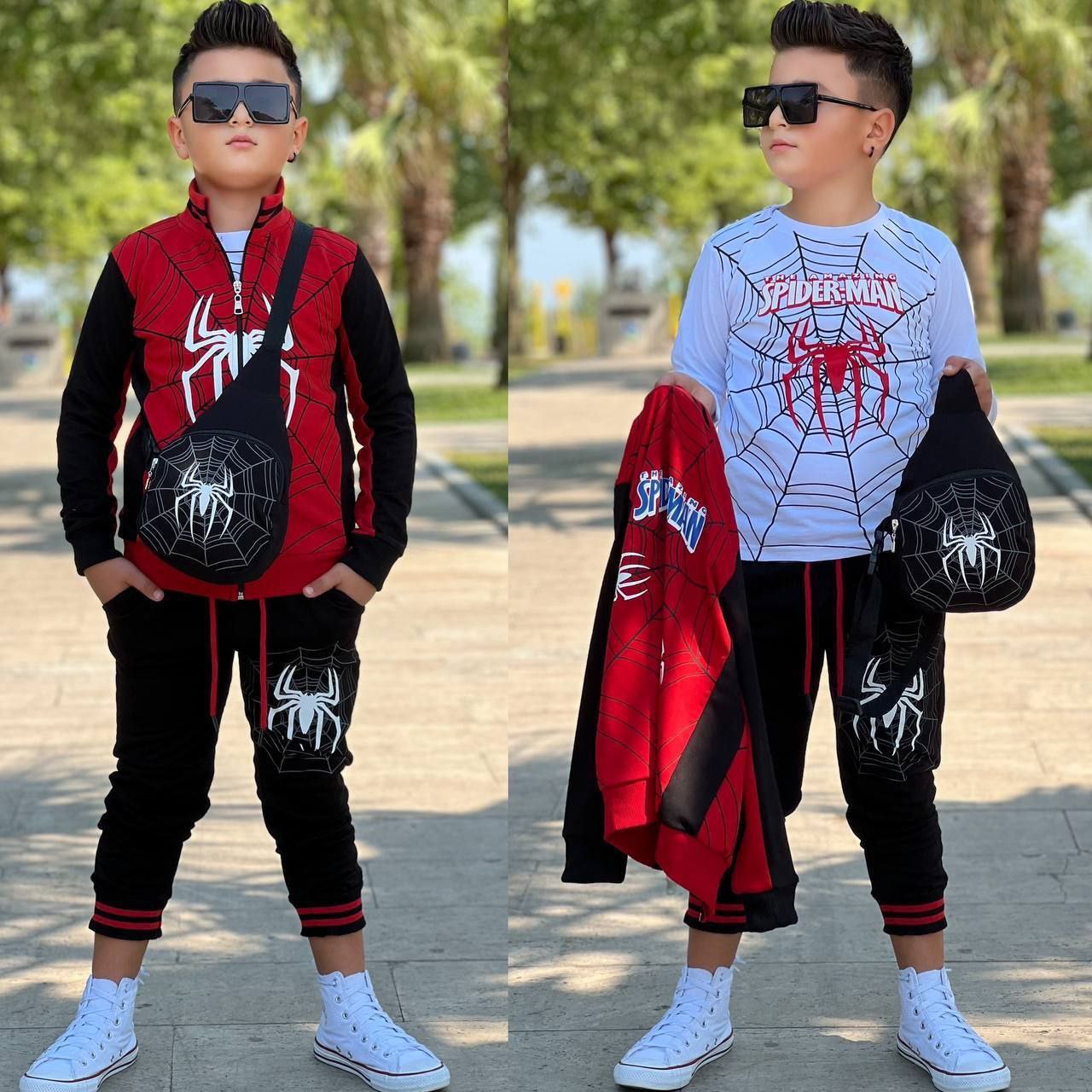 Amazing Spiderman 3-piece Kids Boys Cotton Set with bag - Kids Boys (2PCs)