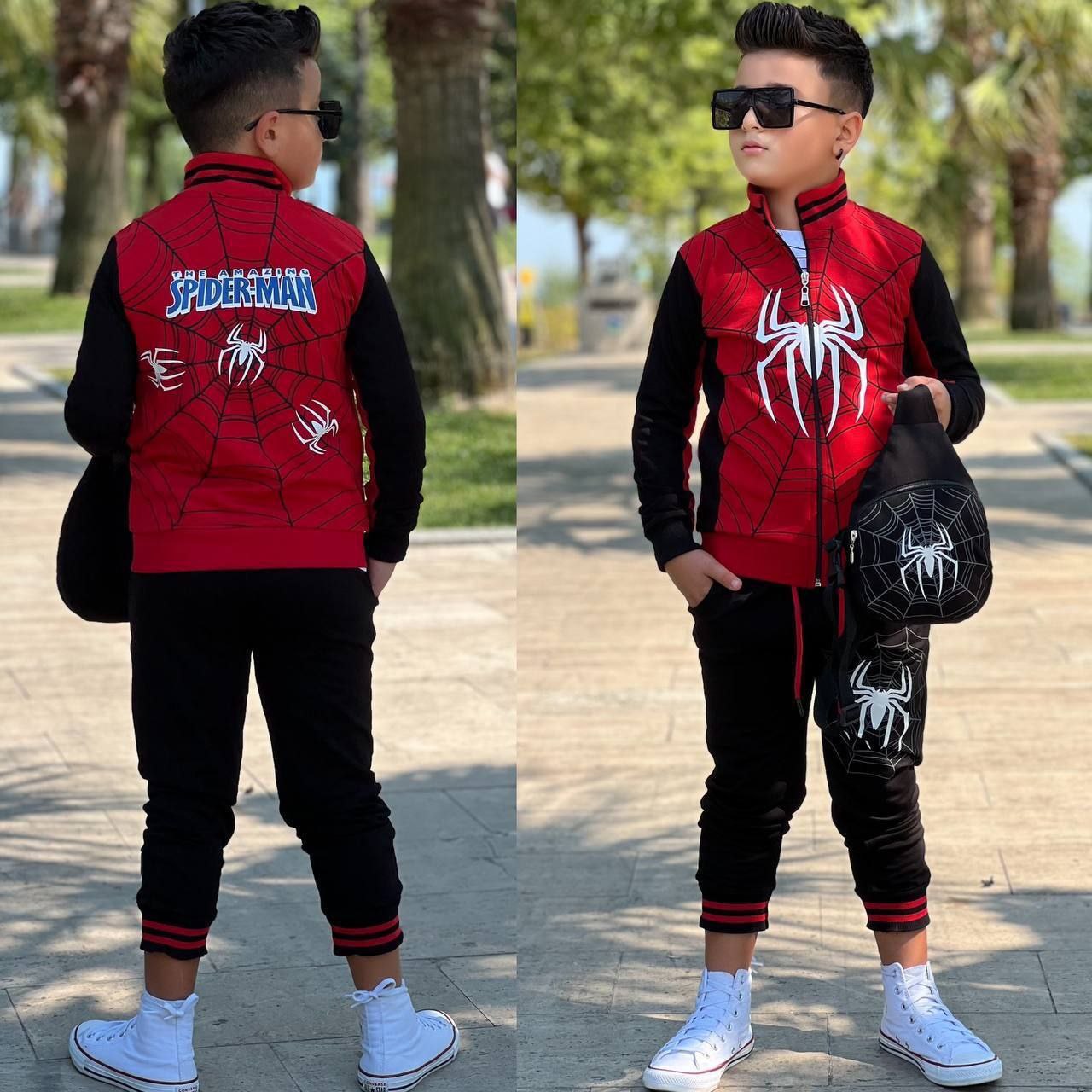 Amazing Spiderman 3-piece Kids Boys Cotton Set with bag - Kids Boys (2PCs)