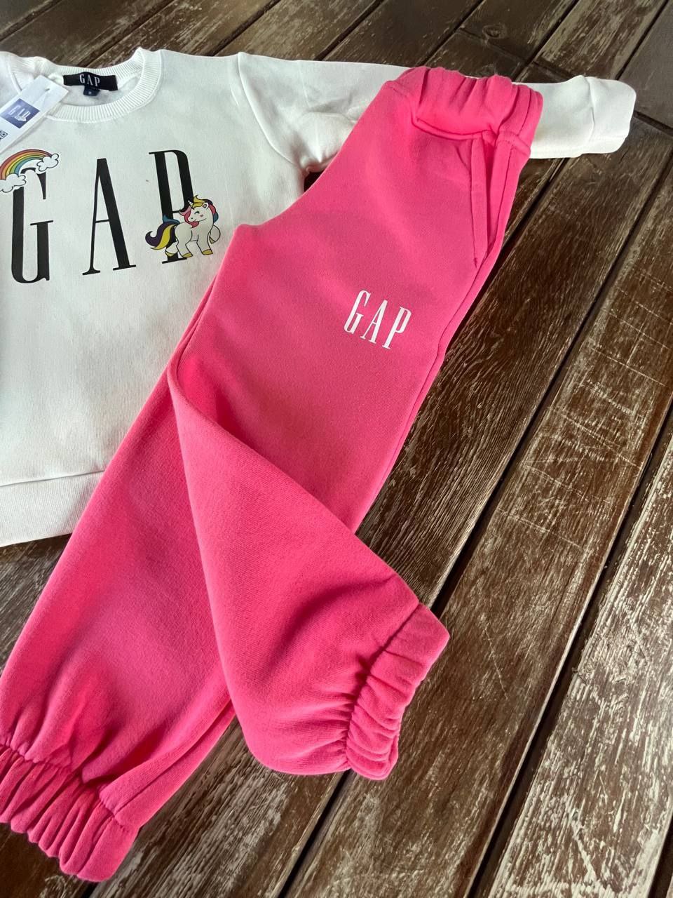 GAP Unicorn Sweatshirt and Jogger Kids Set (Fleece Inside) - Kids Girls (2PCs)