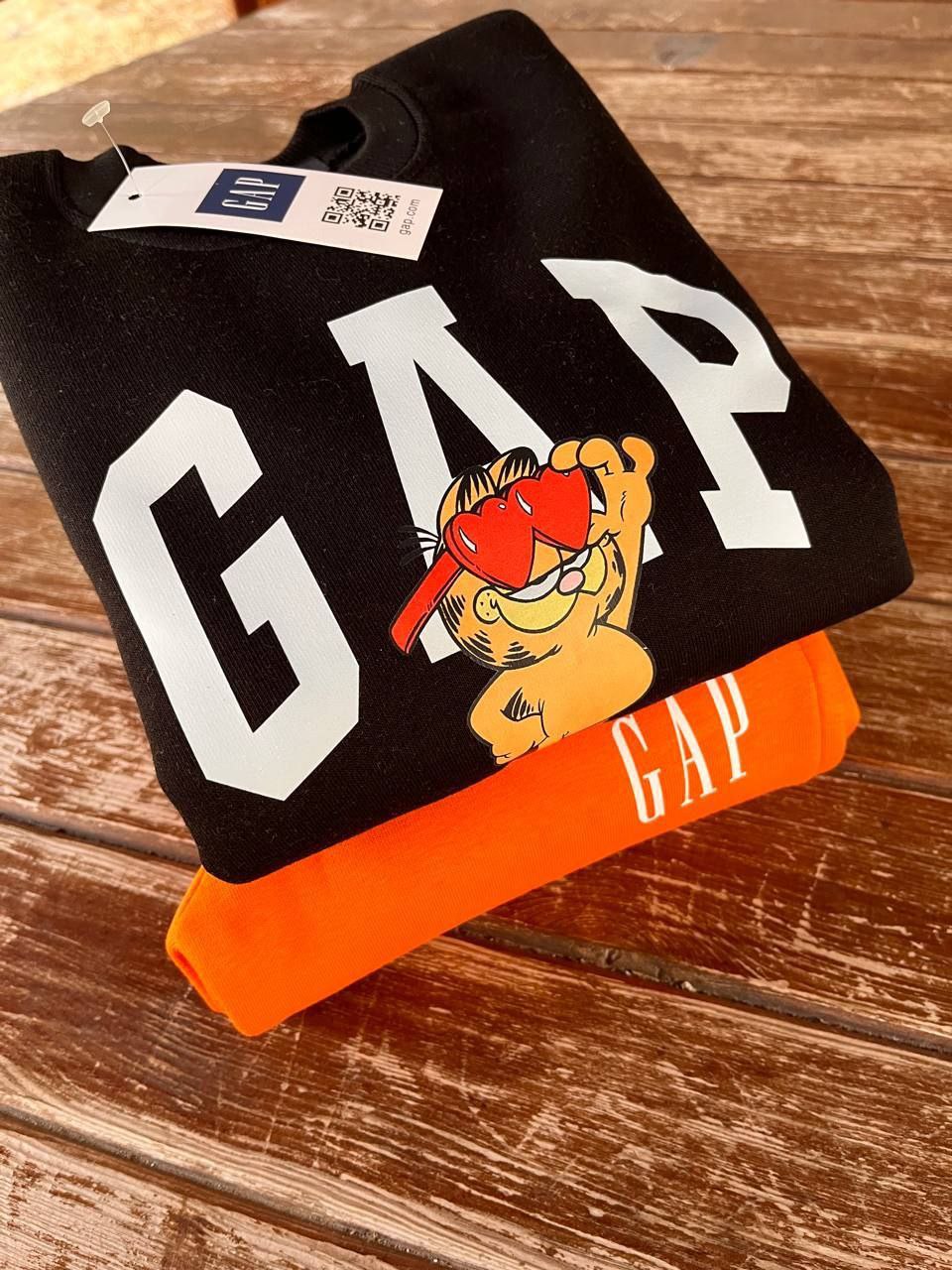 GAP Garfield Black Sweatshirt and Jogger Kids Set (Fleece Inside) - Kids Boys/Girls (2PCs)