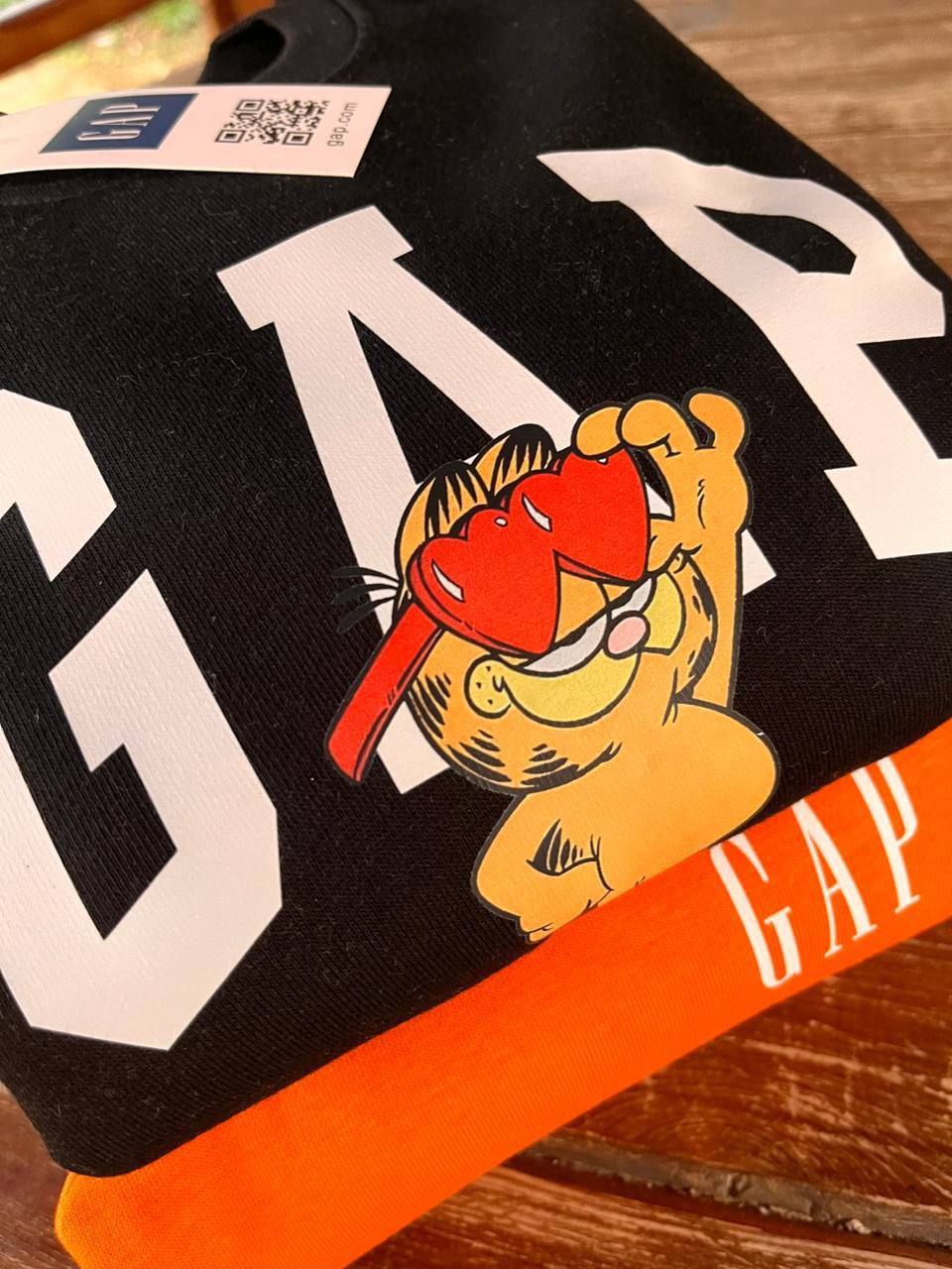 GAP Garfield Black Sweatshirt and Jogger Kids Set (Fleece Inside) - Kids Boys/Girls (2PCs)