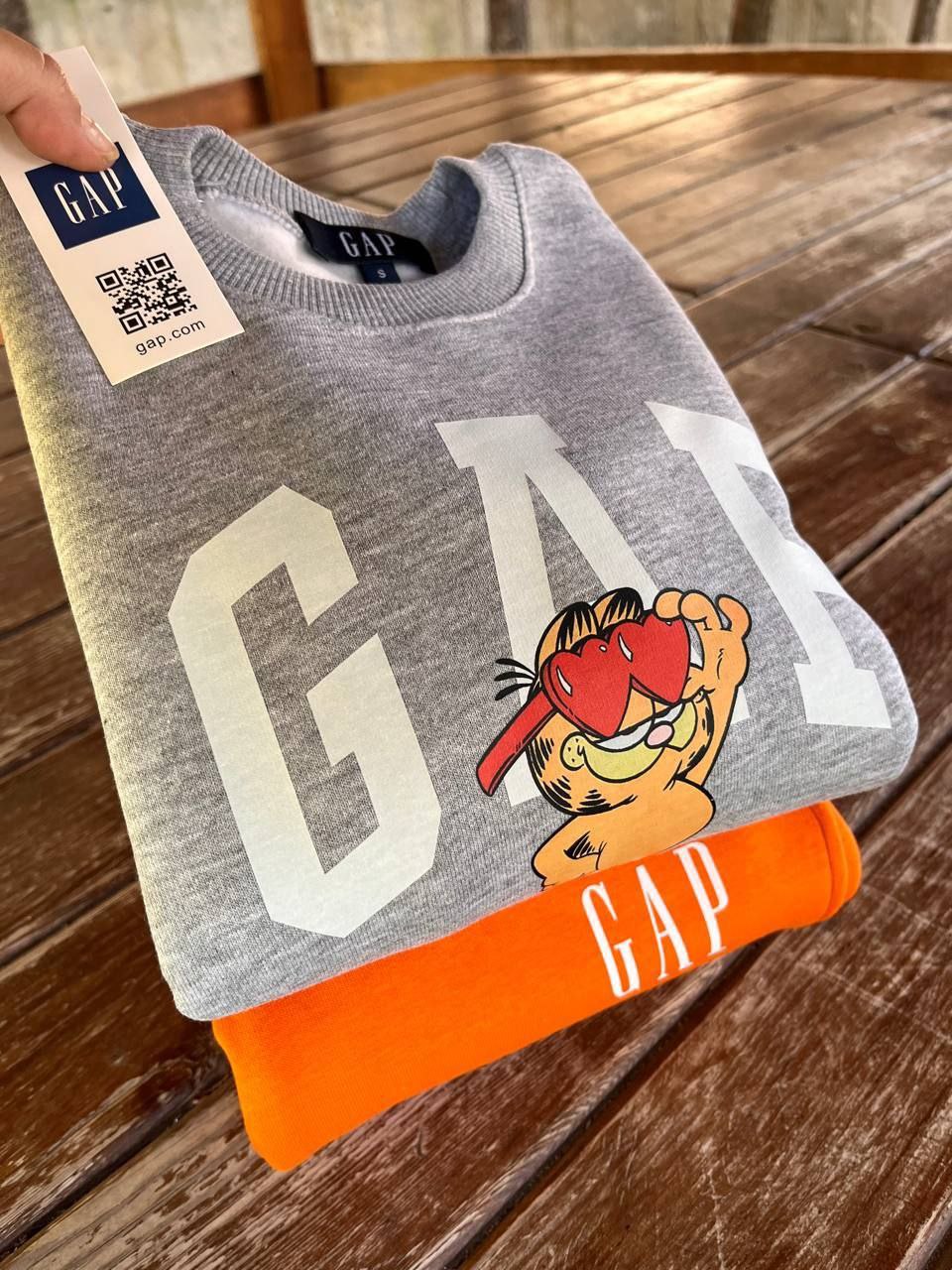 GAP Garfield Silver  Sweatshirt and Jogger Kids Set (Fleece Inside) - Kids Boys/Girls (2PCs)