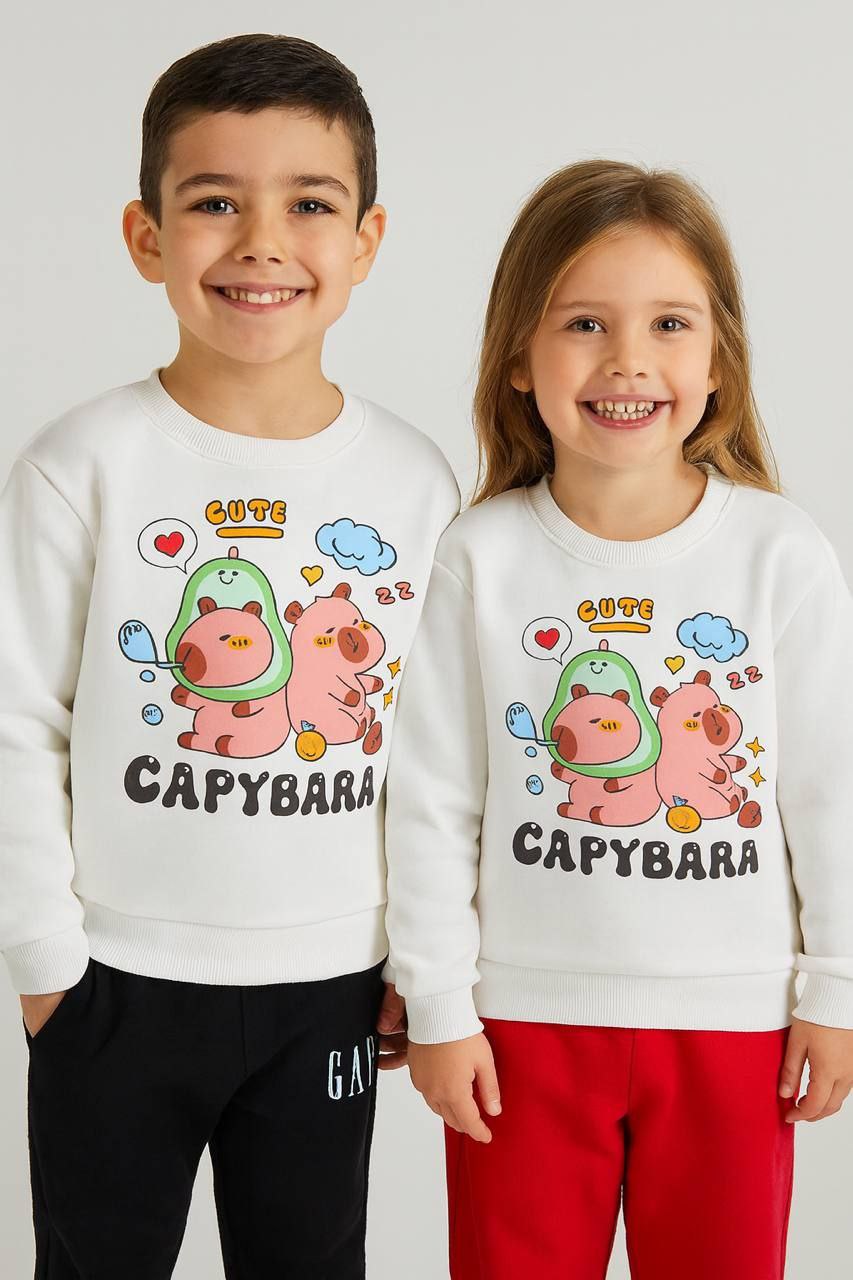 GAP Capybara Sweatshirt and Jogger Kids Set (Fleece Inside)- Kids Boys/Girls (2PCs)
