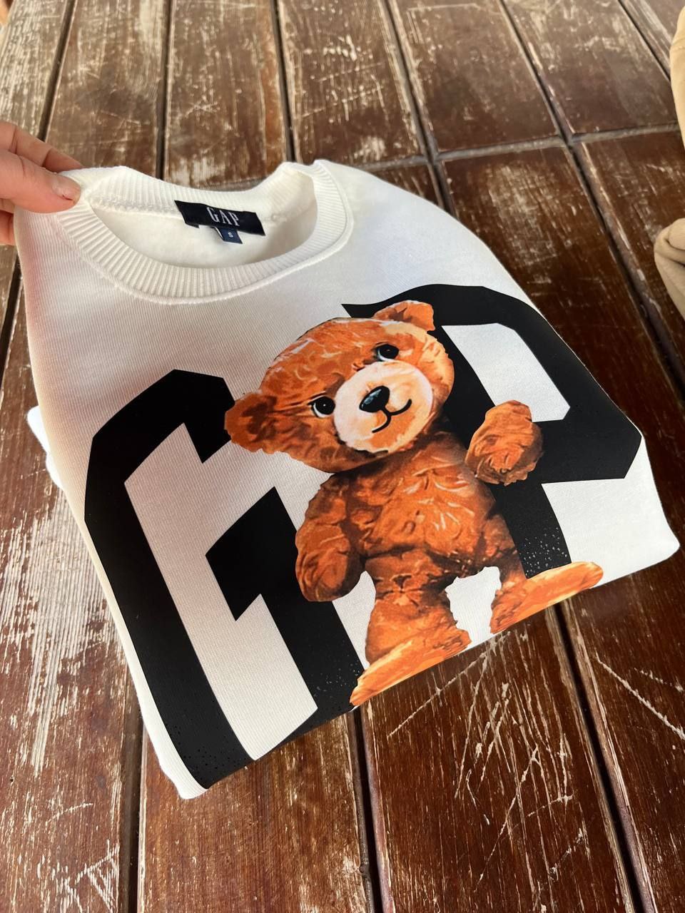 GAP Teddy Bear black/white Sweatshirt and Jogger Unisex Set - Kids Boys/Girls(2PCs)