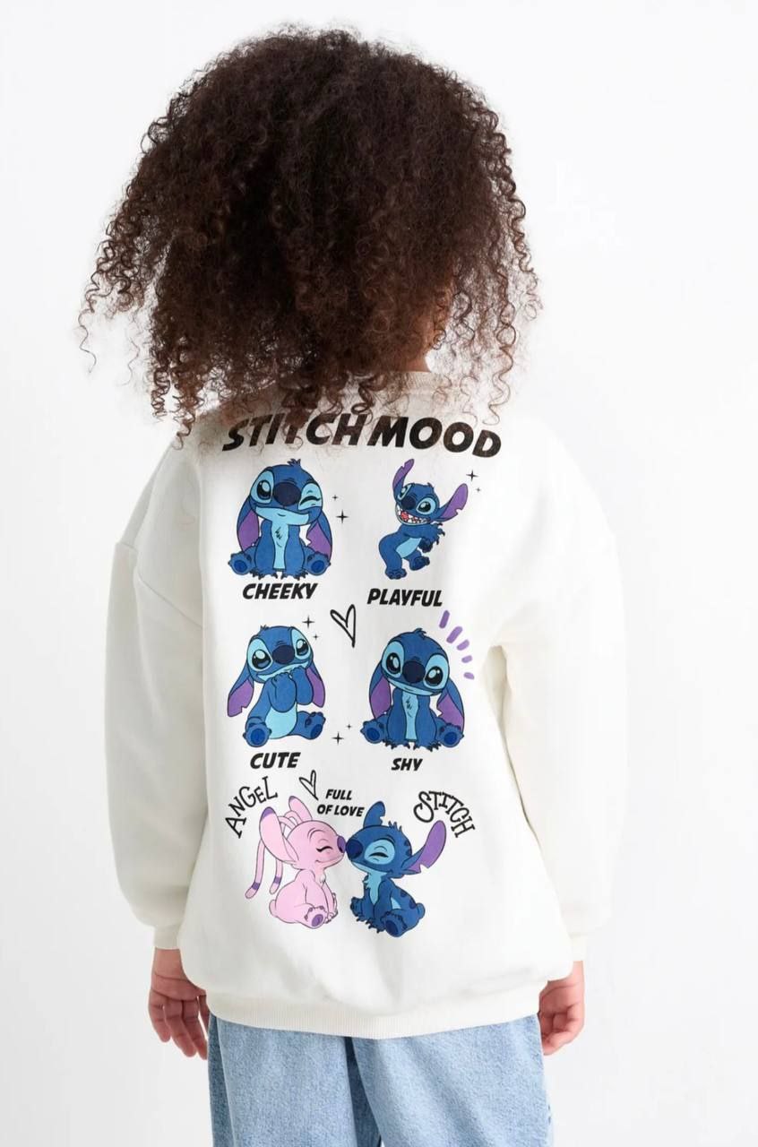 Stitch Mood Kids Girl Sweatshirt - Kids Girl (1PC)