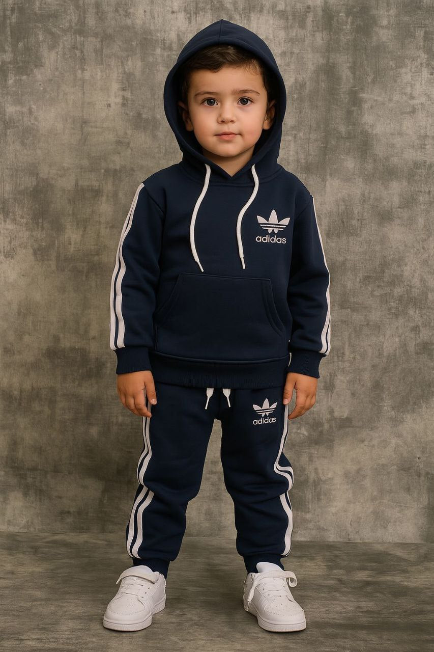 Adidas 2- Piece dark Blue Hoody Tracksuit Set - Kids/Baby Boys (2PCs)
