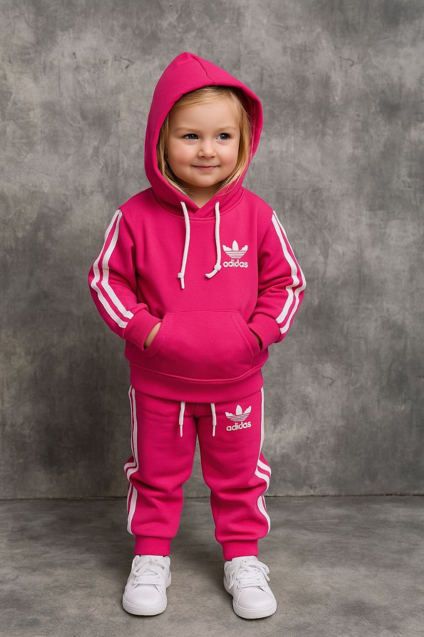 Adidas 2- Piece fuschia Hoody Tracksuit Set - Kids/Baby Girls (2PCs)