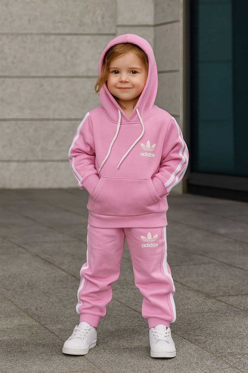 Adidas 2- Piece fuschia Hoody Tracksuit Set - Kids/Baby Girls (2PCs)