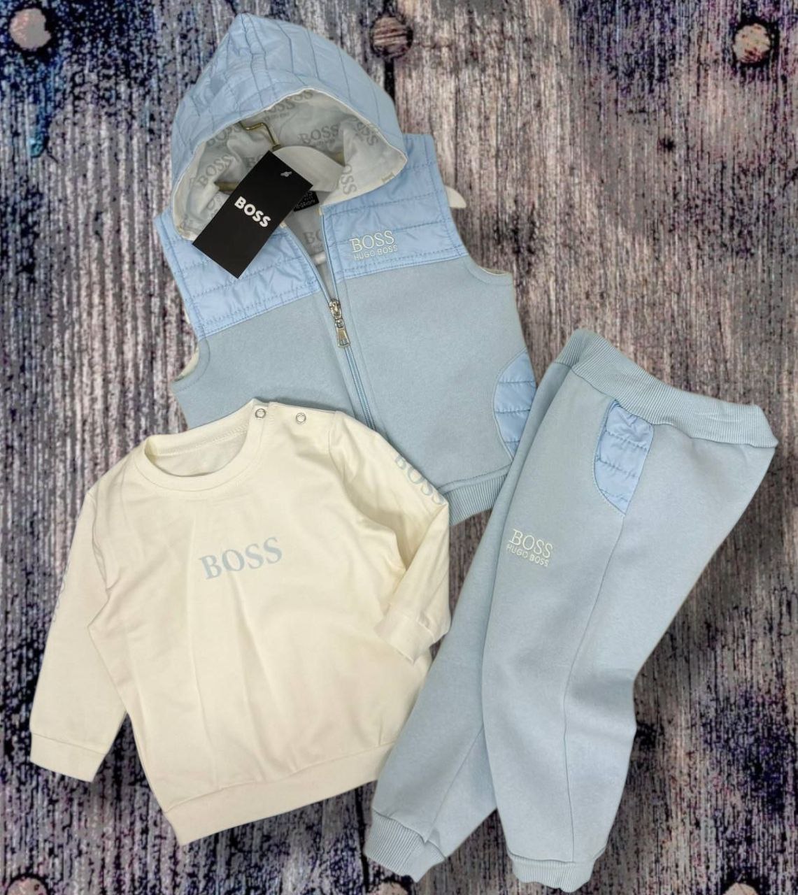 BOSS Baby Boys 3-Piece Blue Outfit Set - Baby Boys (3PCs)