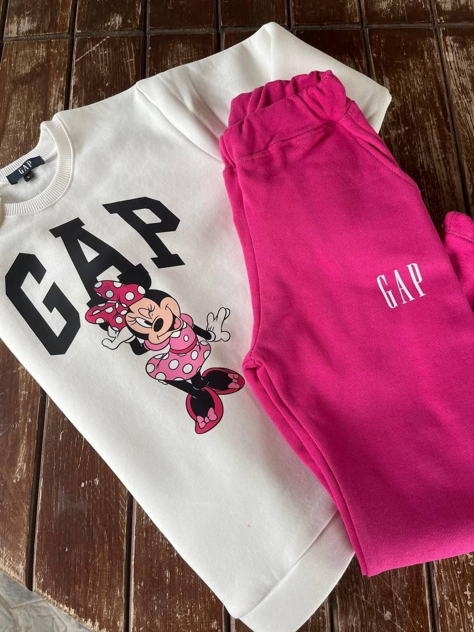 GAP Minnie Mouse Sweatshirt and Jogger Kids Set (Fleece Inside) - Kids Girls (2PCs)