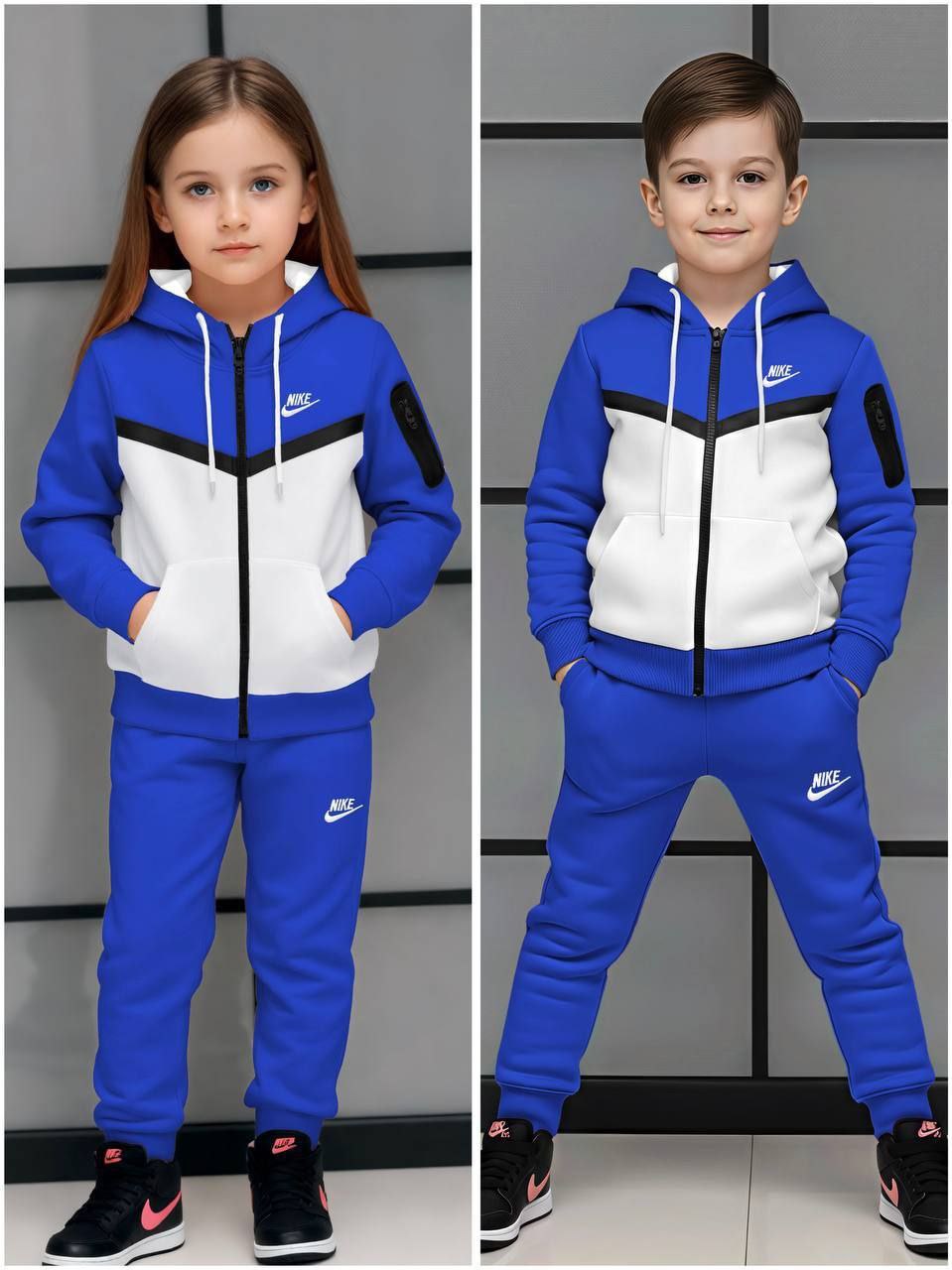 Nike 2-Piece Blue Hoody Tracksuit Set - Kids Boys/girls (2PCs)