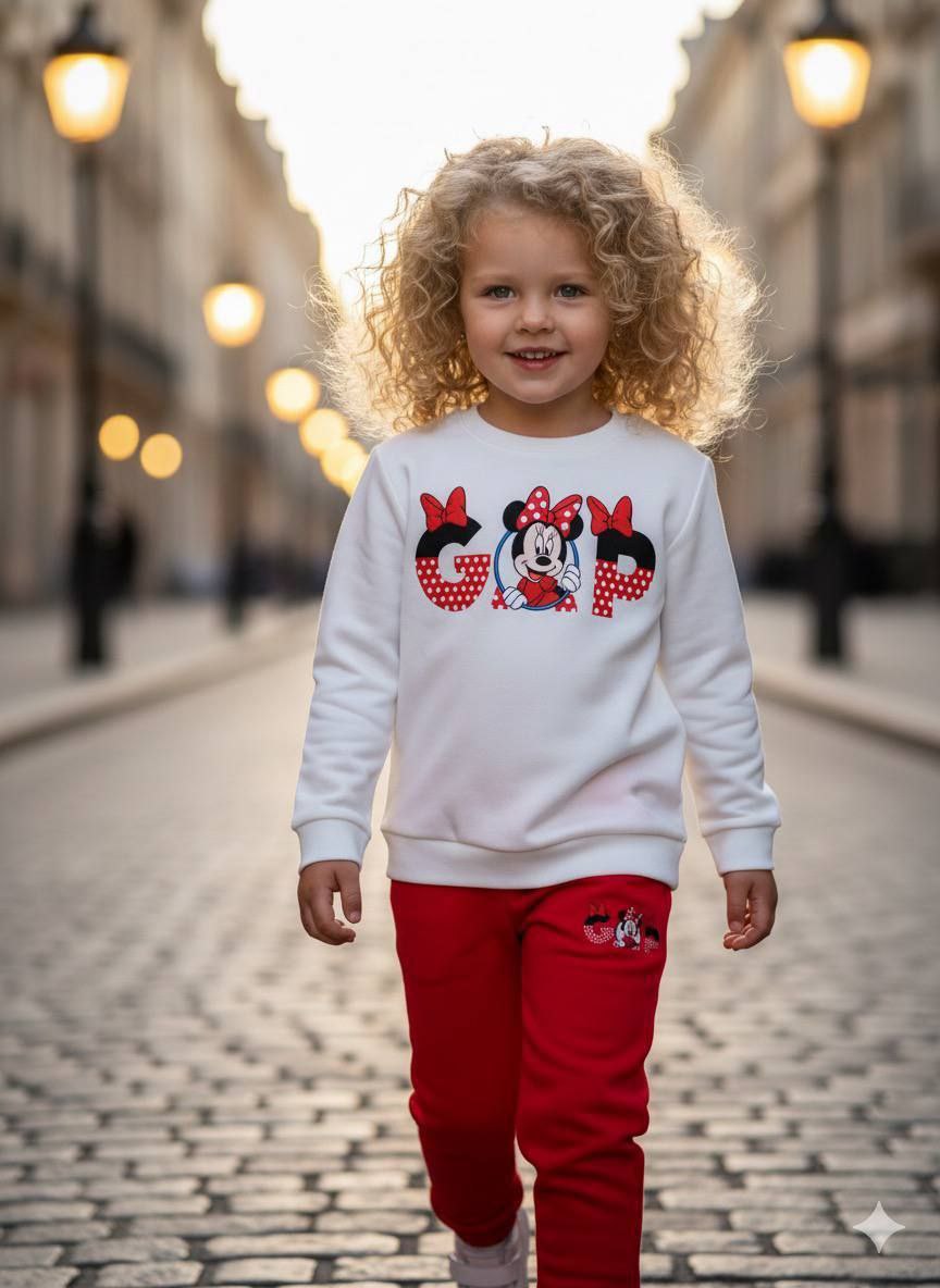 Minnie Mouse Girls Sweatshirt and Jogger Kids Set - Kids Girls (3-12Y)