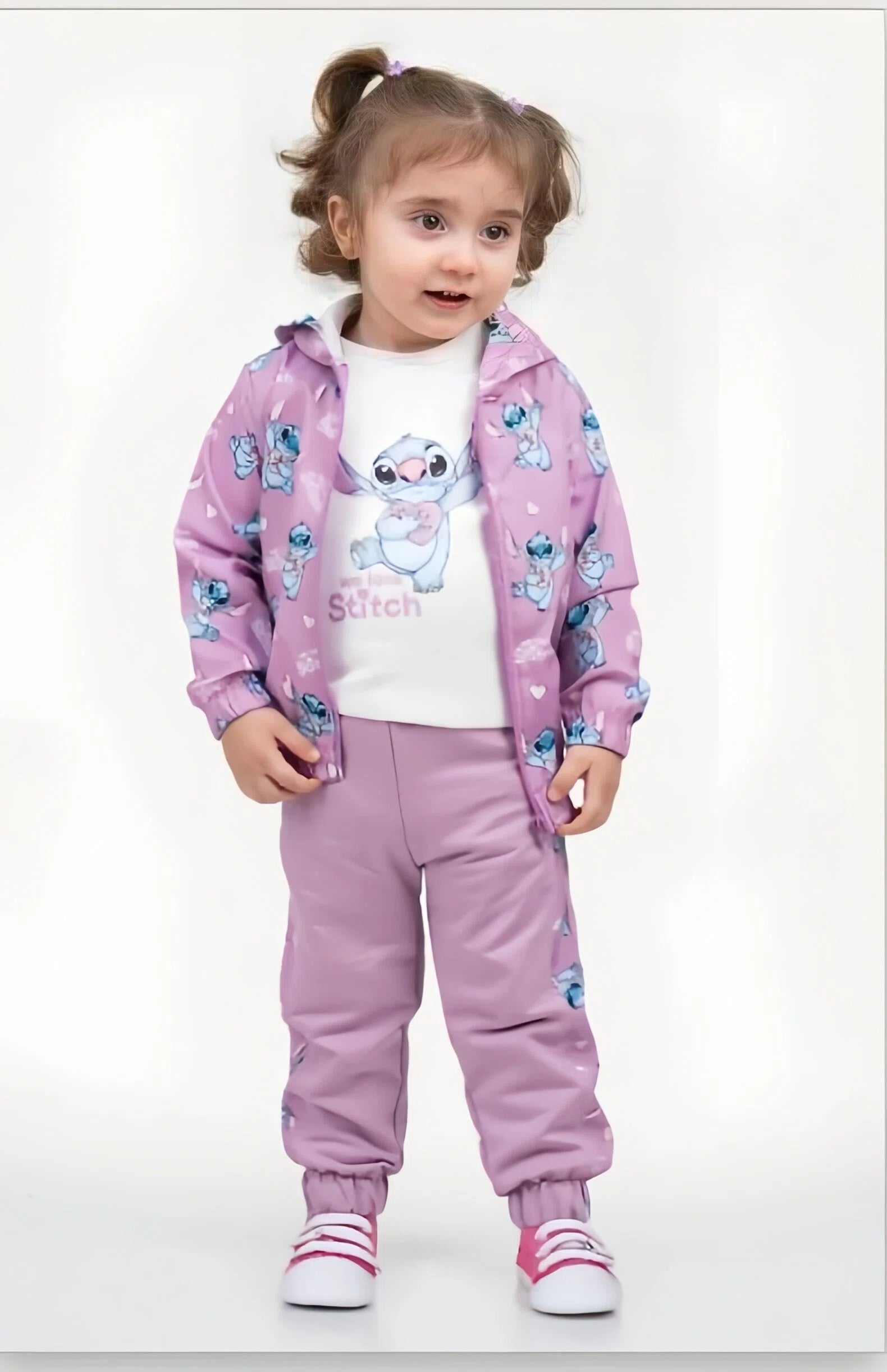 Stitch Purple 3-Piece Baby Girl Set - Baby Girls (3PCs)